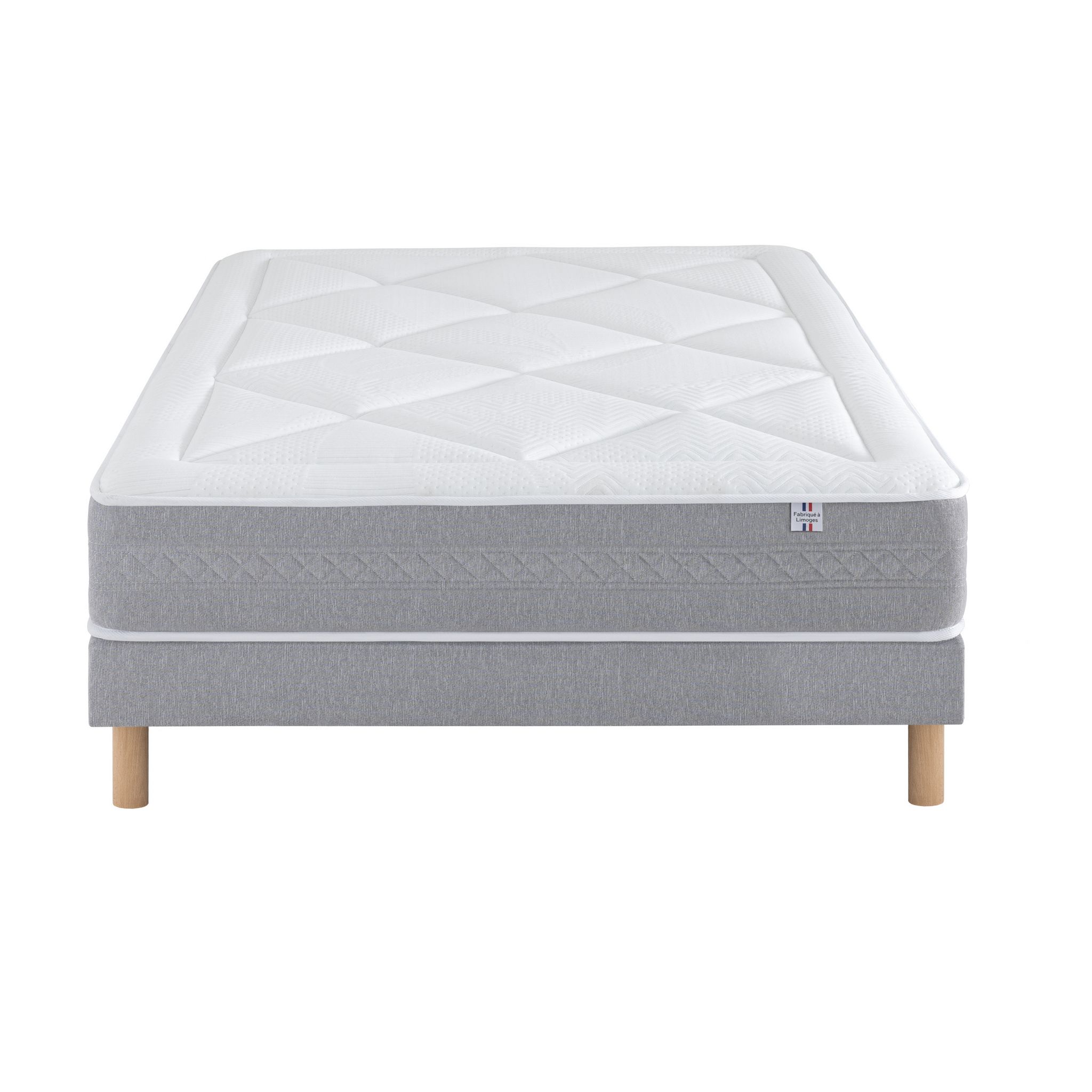 Matelas 5 zones ressorts ensachés + mousse mémoire de forme 42kg/m3 ép totale: 28 cm 180x200 cm REGENTIA 2