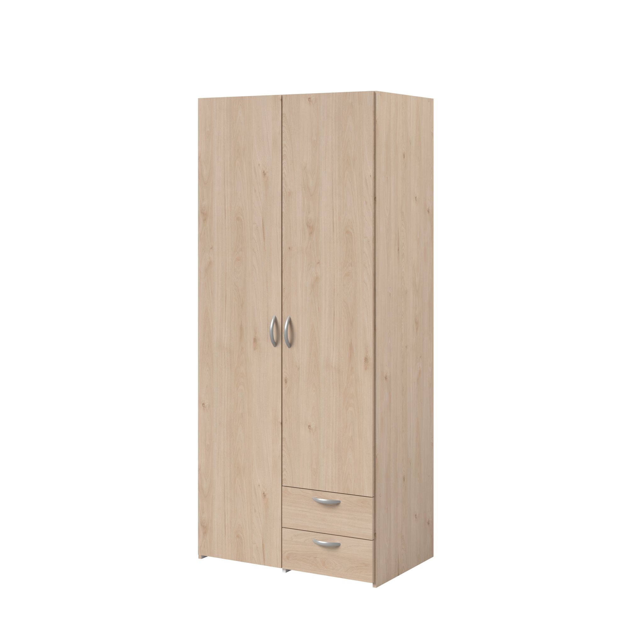 Voir la diapositive 7 : Armoire 2 portes 2 tiroirs L81 cm DAISY