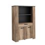 Voir la diapositive 3 : Buffet haut 2 portes, 1 tiroir et 1 étagère L110 cm TORSTEN