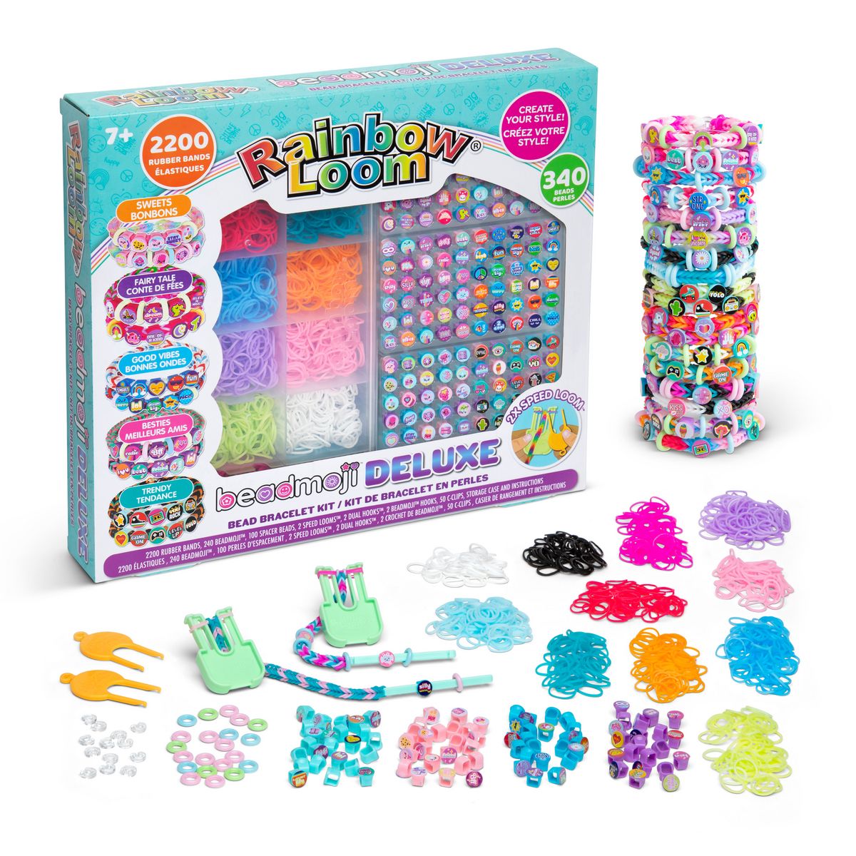 BANDAI Kit de Raibow Loom Coofret Deluxe Beadmoji