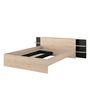 Voir la diapositive 3 : Lit double adulte 140 x 190 / 200 cm avec tête de lit et rangements HORN