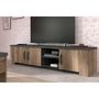 Voir la diapositive 2 : Meuble TV 3 portes 1 étagères L 184cm TORSTEN