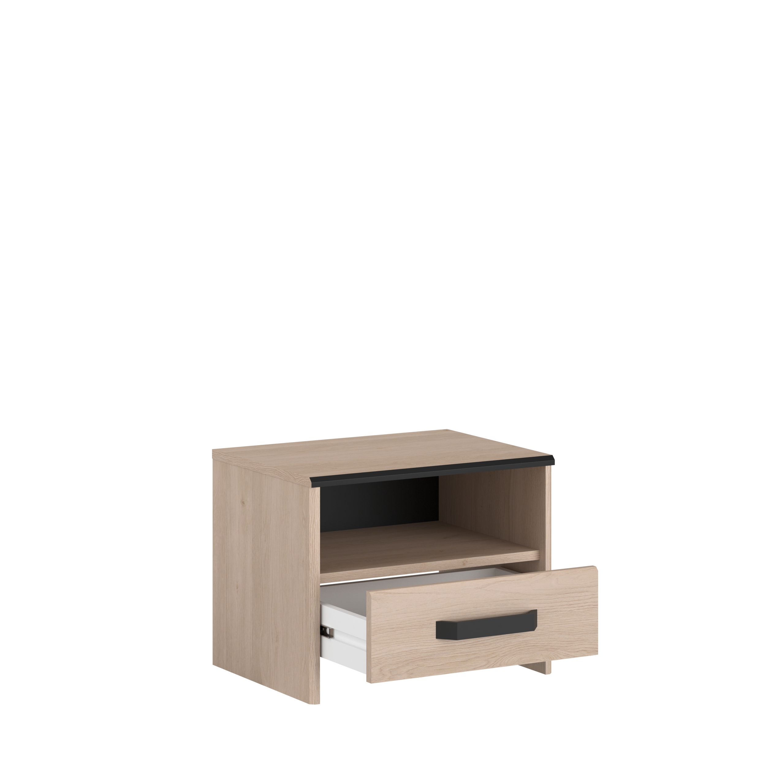 Voir la diapositive 4 : Chevet 1 niche 1 tiroir L40 cm DOWNTON