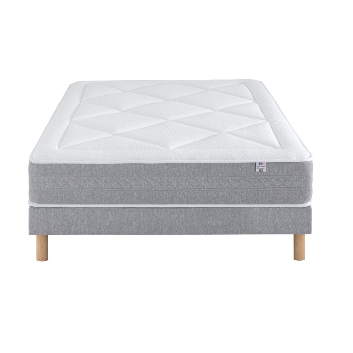 Matelas 5 zones 744 ressorts ensachés + mousse mémoire de forme 42kg/m3 ép totale: 28 cm 160x200 cm REGENTIA 2