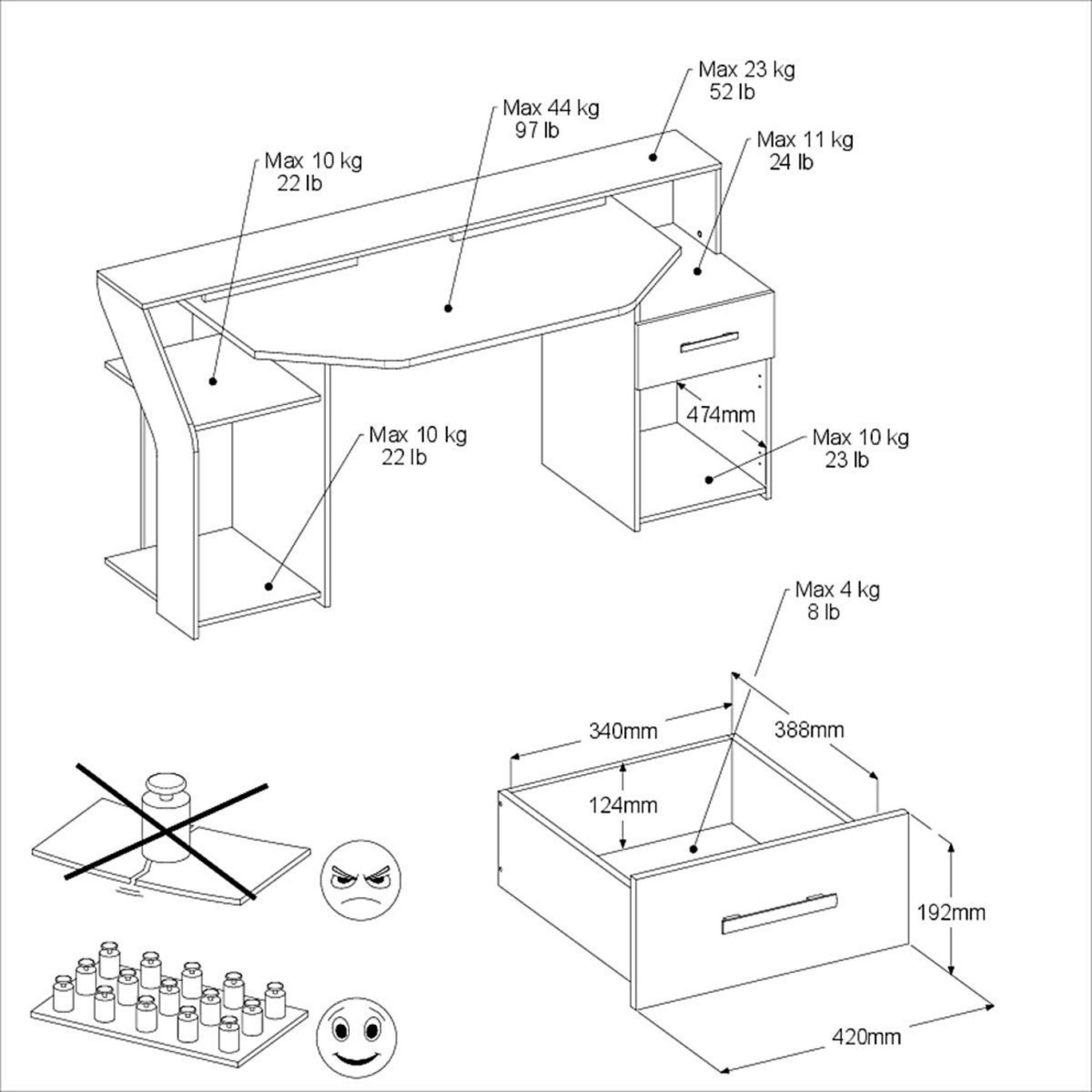 Voir la diapositive 18 : Bureau droit 1 tiroir 1 porte L178 cm SILVER