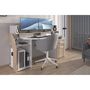 Voir la diapositive 4 : Bureau droit 1 tiroir 1 porte L178 cm SILVER