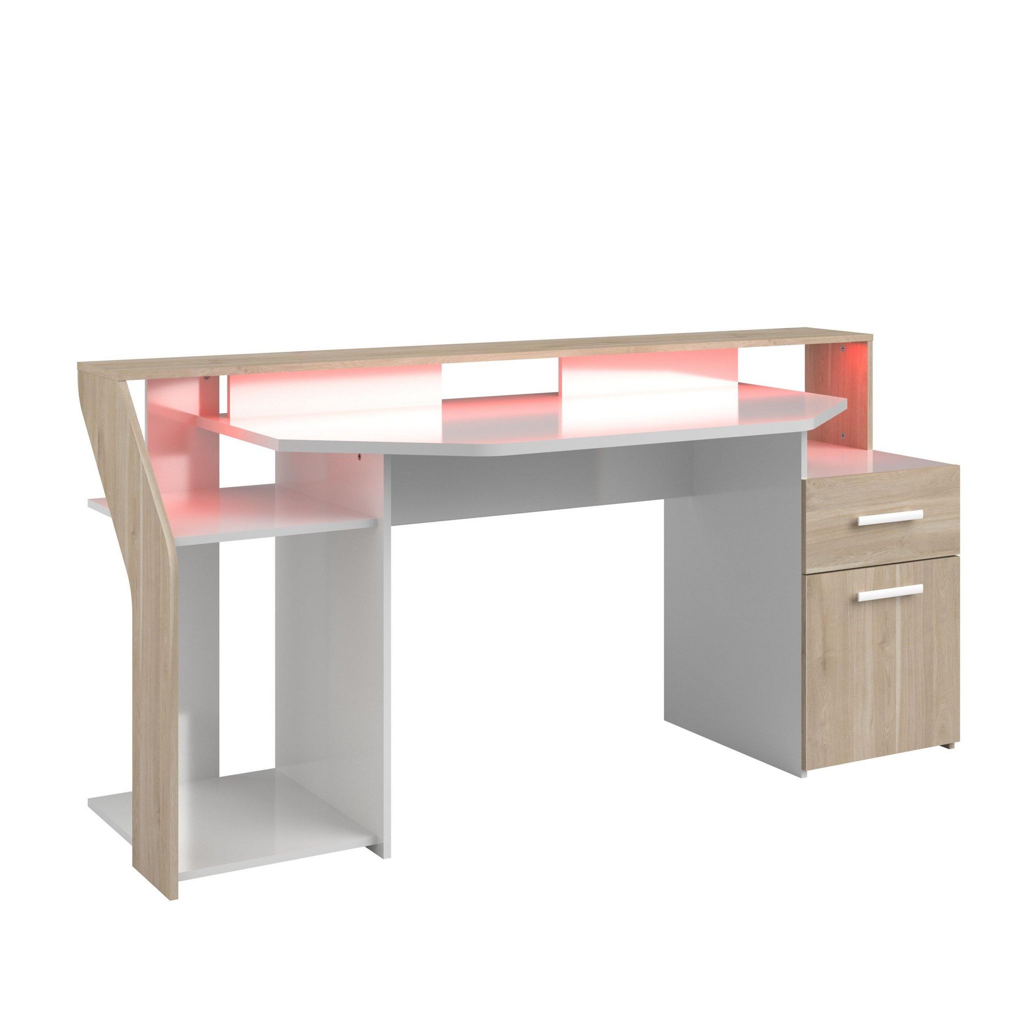 Voir la diapositive 10 : Bureau droit 1 tiroir 1 porte L178 cm SILVER