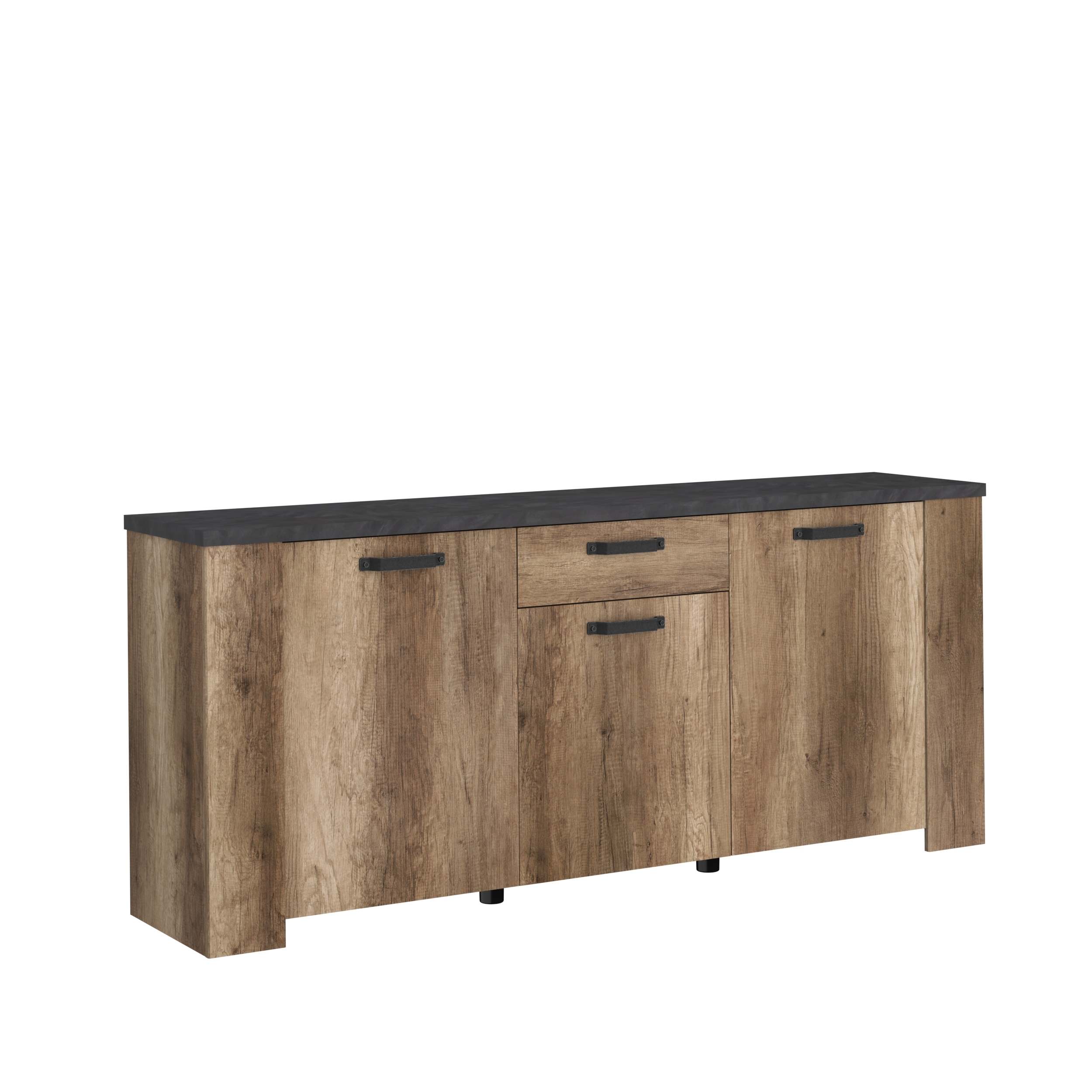 Voir la diapositive 3 : Buffet 3 portes et 1 tiroir L182 cm TORSTEN
