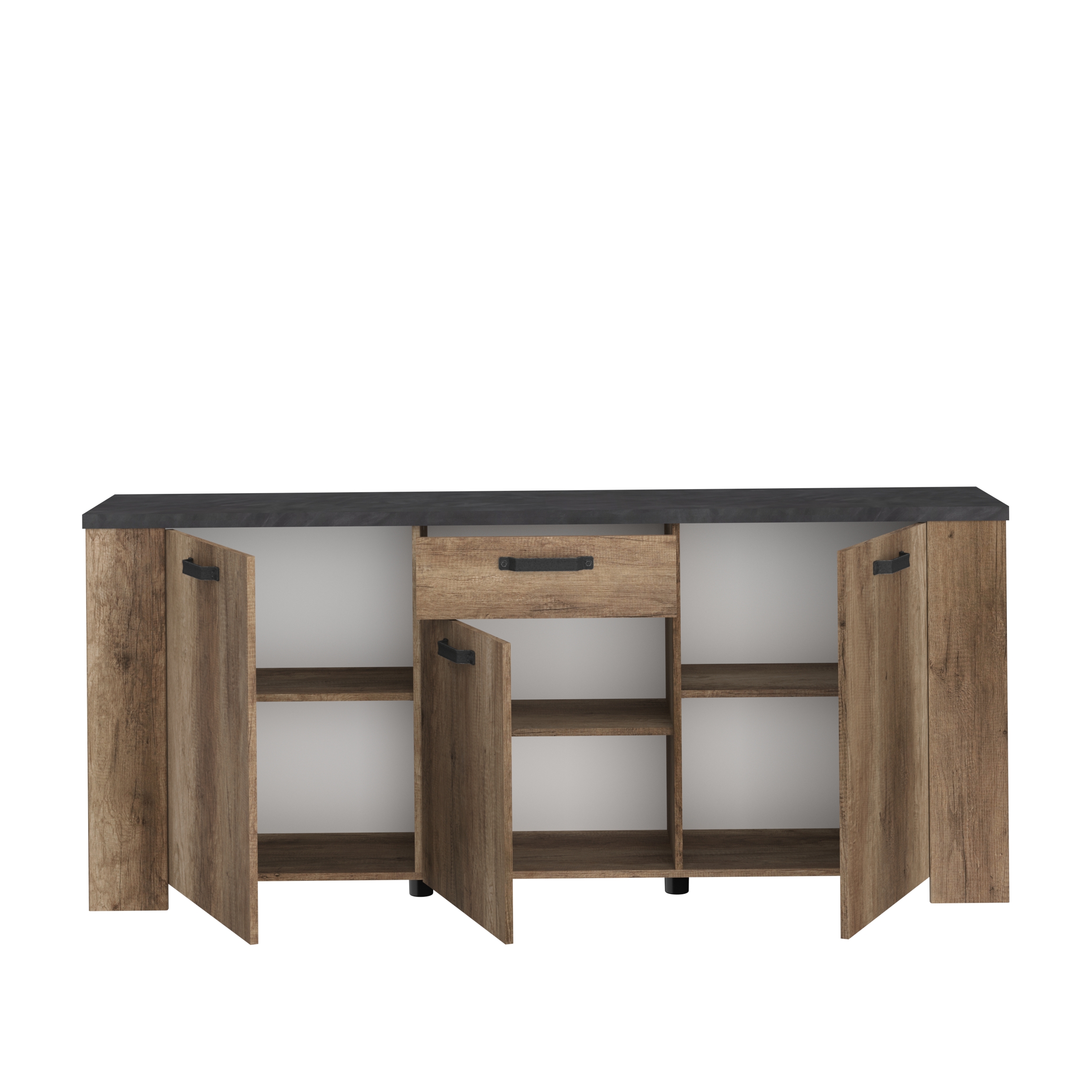 Voir la diapositive 6 : Buffet 3 portes et 1 tiroir L182 cm TORSTEN