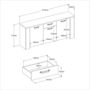 Voir la diapositive 9 : Buffet 3 portes et 1 tiroir L182 cm TORSTEN
