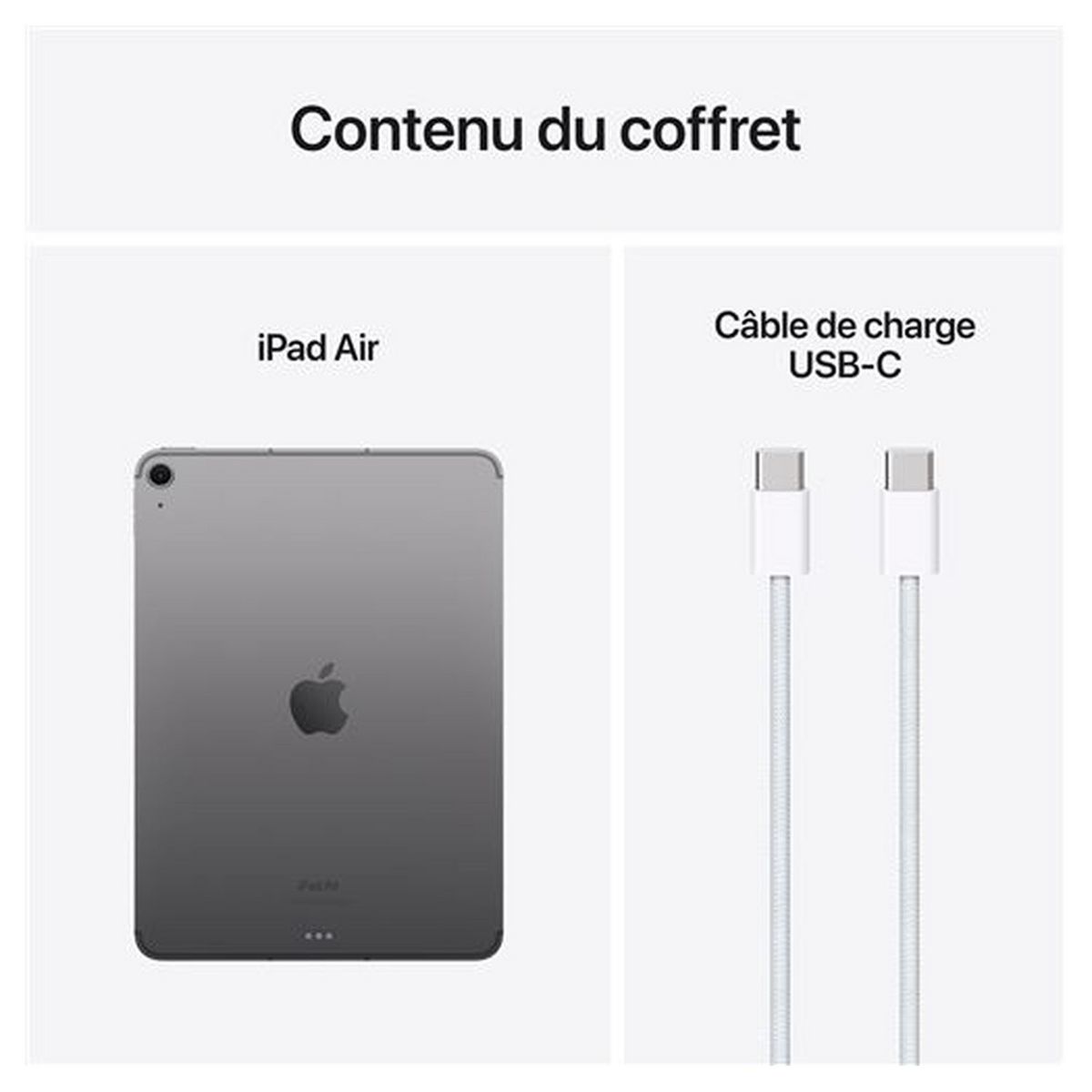 APPLE Tablette tactile iPad Air 11" WIFI+Cellulaire 256Go M2 - Gris sidéral