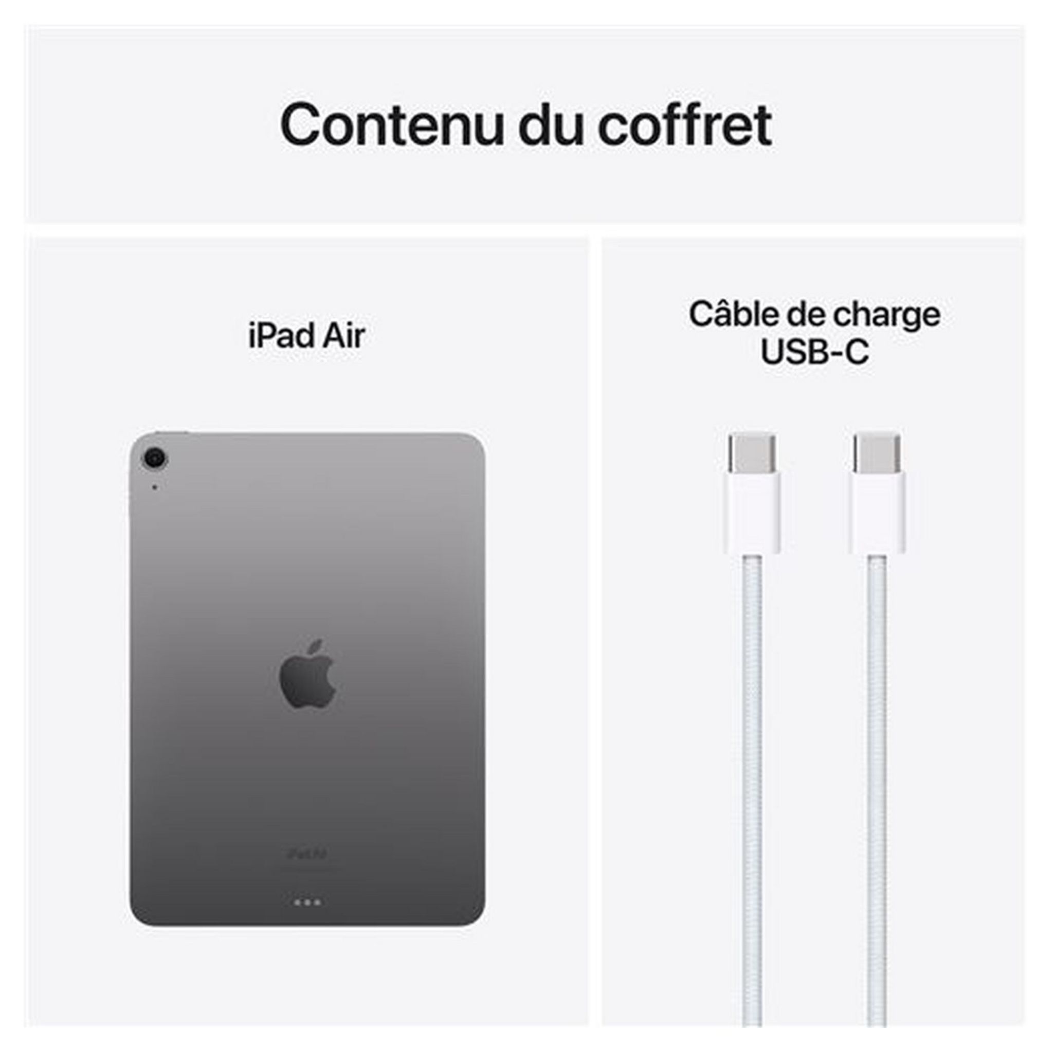 Voir la diapositive 10 : APPLE Tablette tactile iPad Air 11" WIFI 128Go M2 - Gris