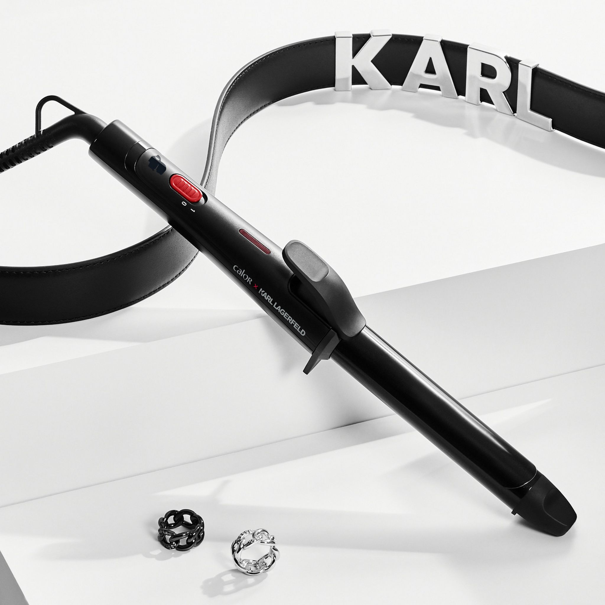 Voir la diapositive 6 : CALOR Fer à boucler Karl Lagerfeld CF321LC0 - Noir
