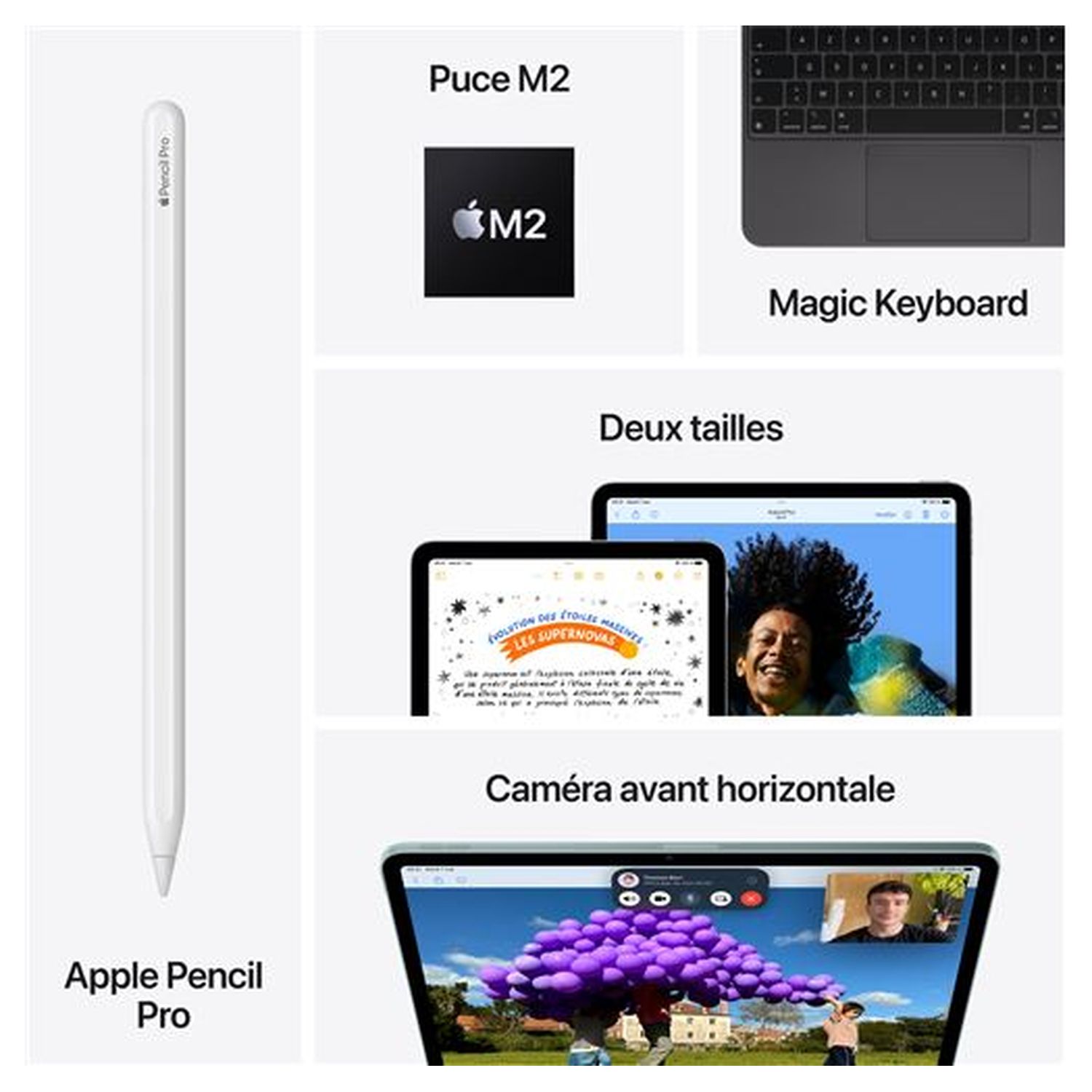 Voir la diapositive 9 : APPLE Tablette tactile iPad Air 13" WIFI 128Go M2 - Bleu