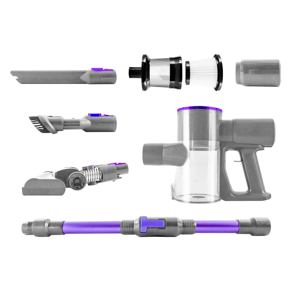 VORTEX Aspirateur balai F17 - Gris