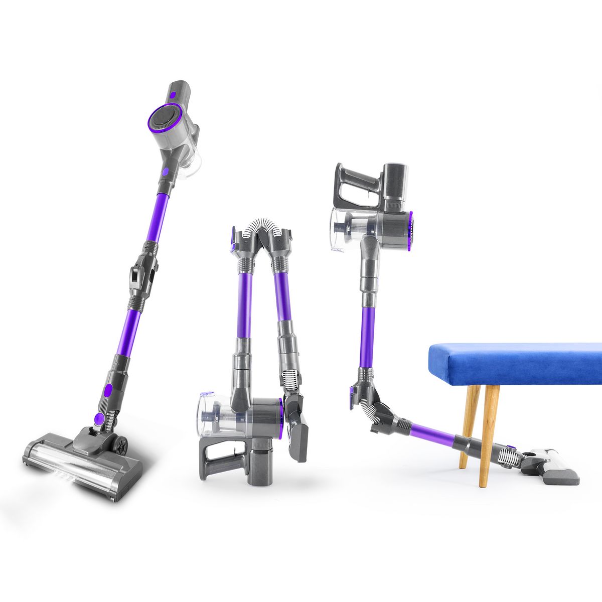 VORTEX Aspirateur balai F17 - Gris