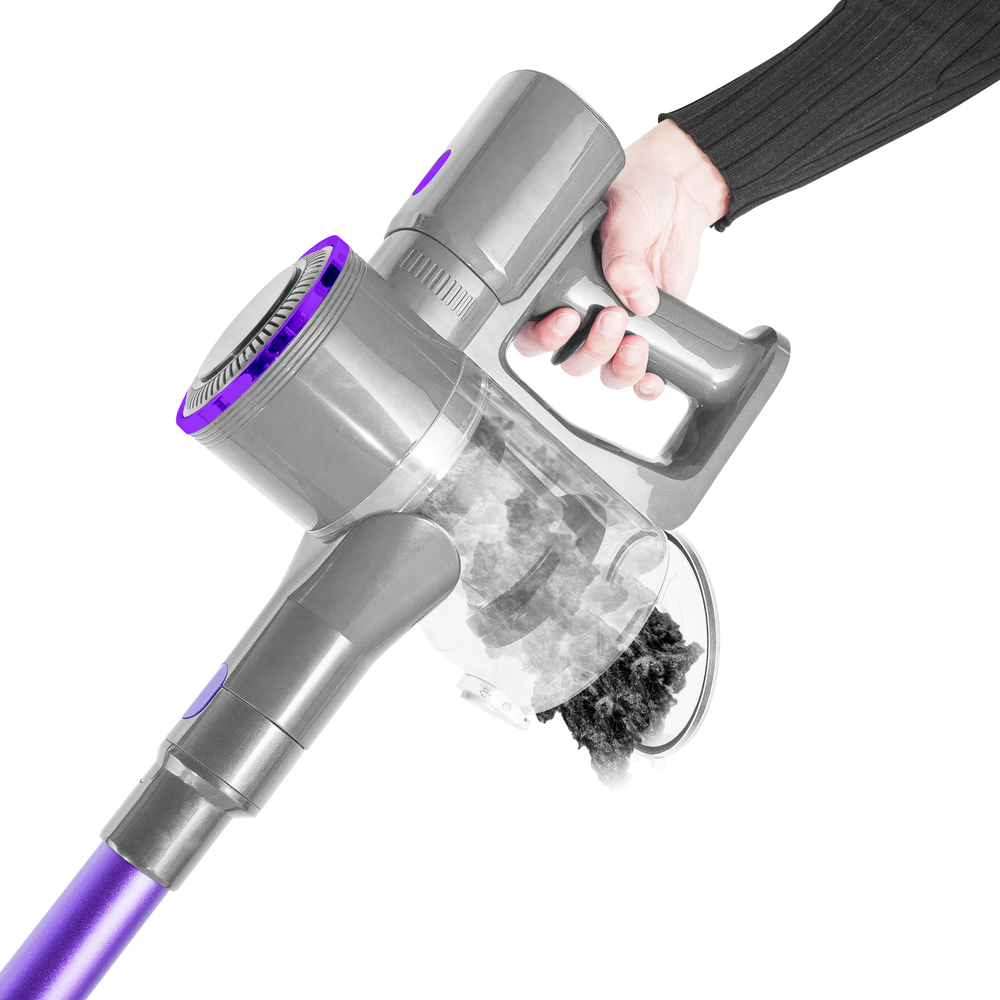 Voir la diapositive 10 : VORTEX Aspirateur balai F17 - Gris