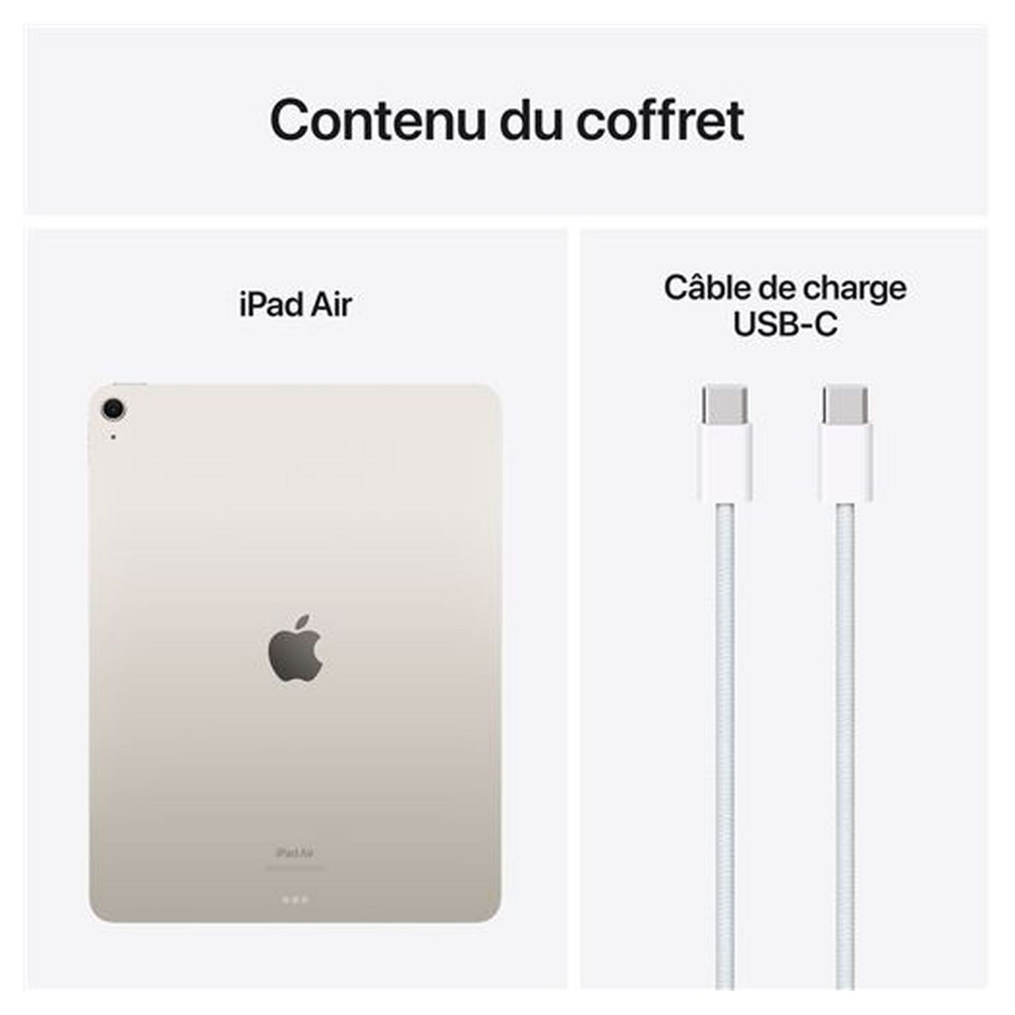Voir la diapositive 10 : APPLE Tablette tactile iPad Air 13" WIFI+Cellulaire 128Go M2 - Lumière Stellaire