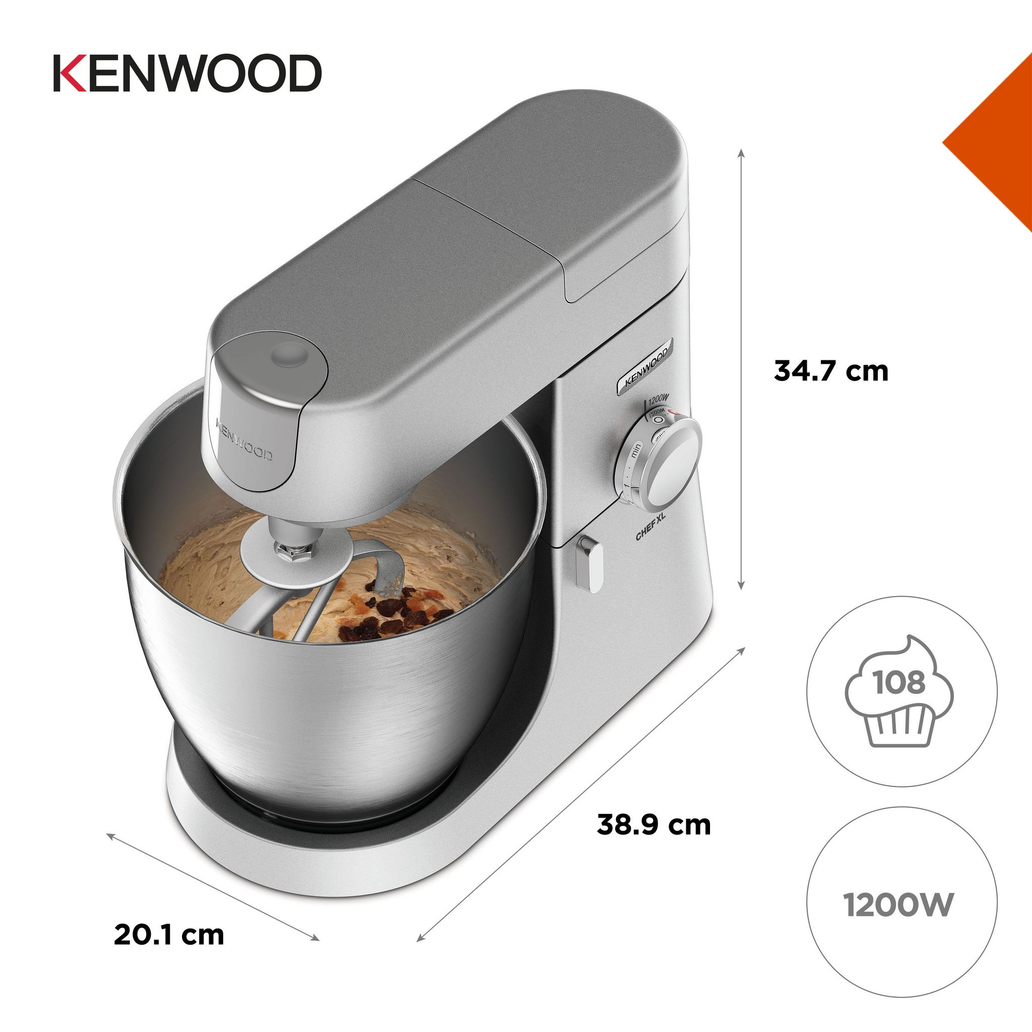Voir la diapositive 8 : KENWOOD Robot pâtissier KVL4170S - Gris