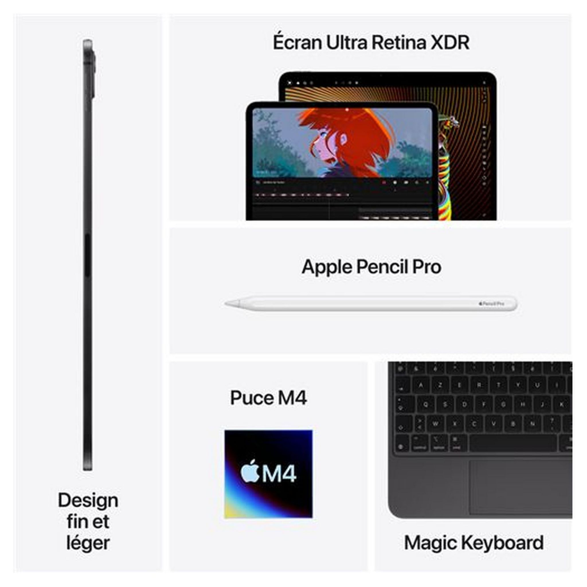 Voir la diapositive 9 : APPLE Tablette tactile iPad Pro 13" WIFI 256Go M14 - Argent