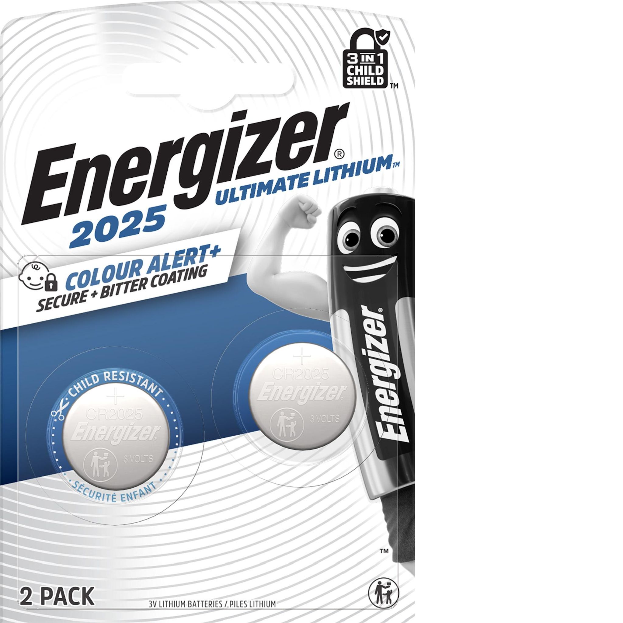 ENERGIZER Piles CR2025 ultimate lithium x2