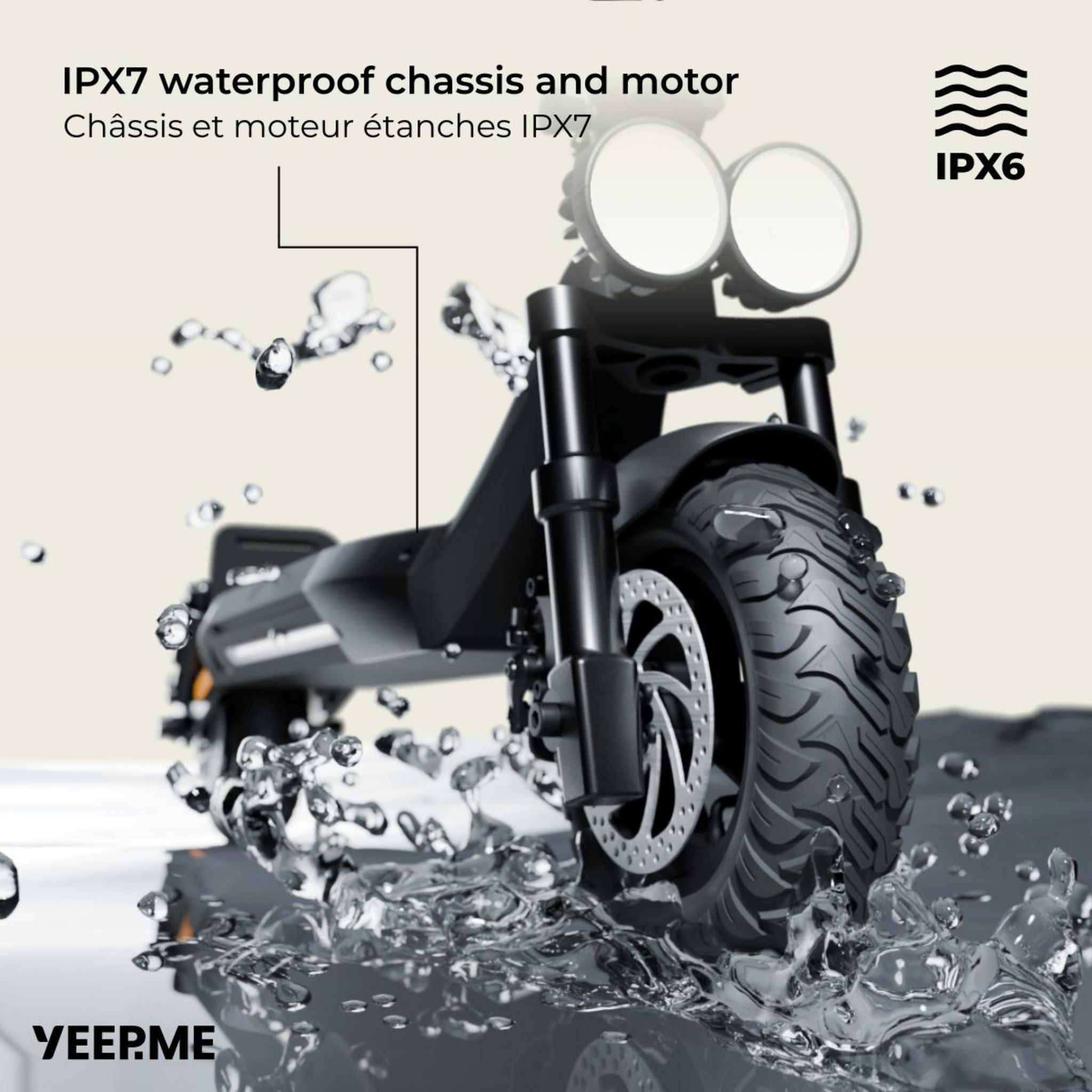 Voir la diapositive 7 : YEEP.ME Trottinette électrique 100 SUV Dakar