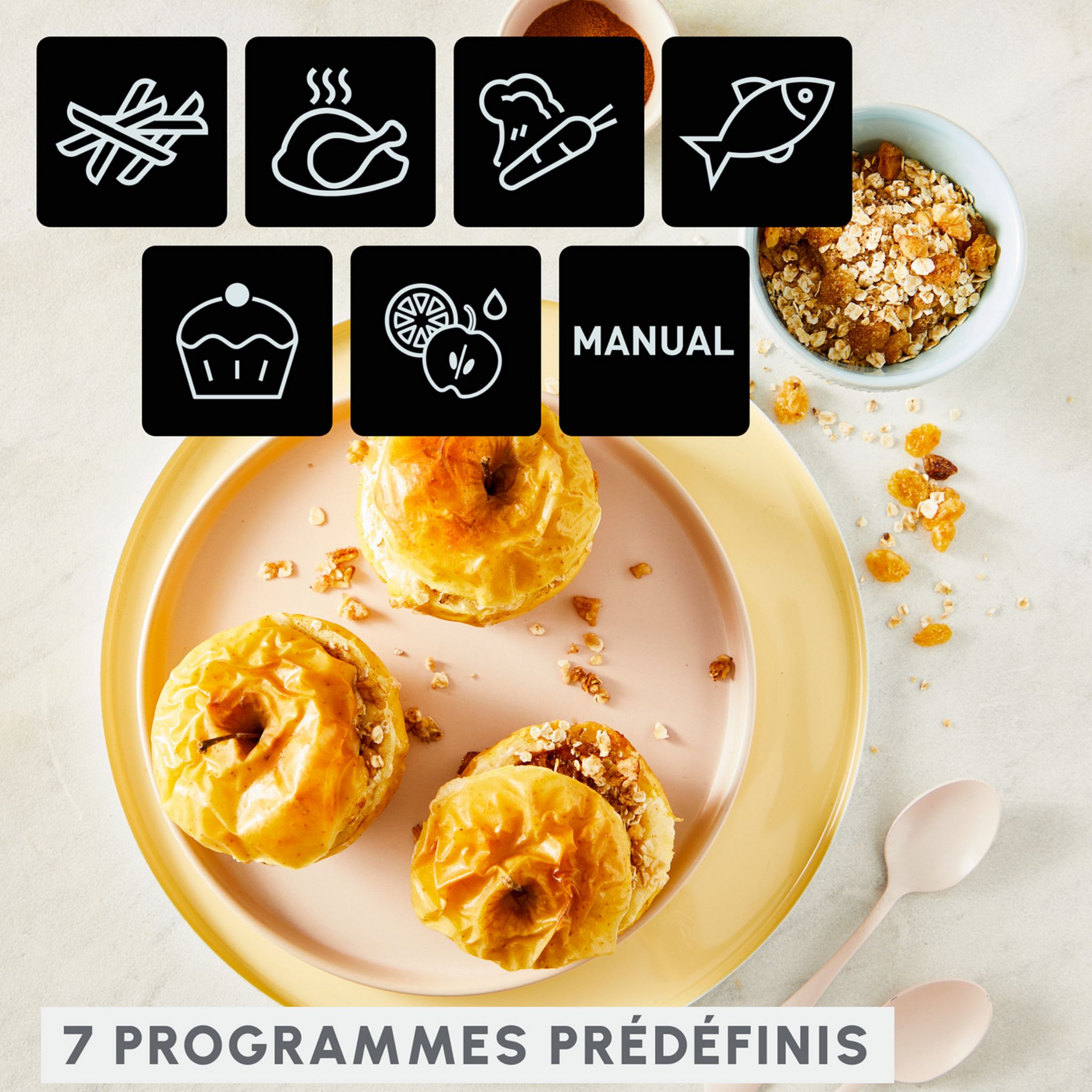 Voir la diapositive 4 : MOULINEX Friteuse électrique sans huile à air chaud Easy Fry EZ901H20 - Gris