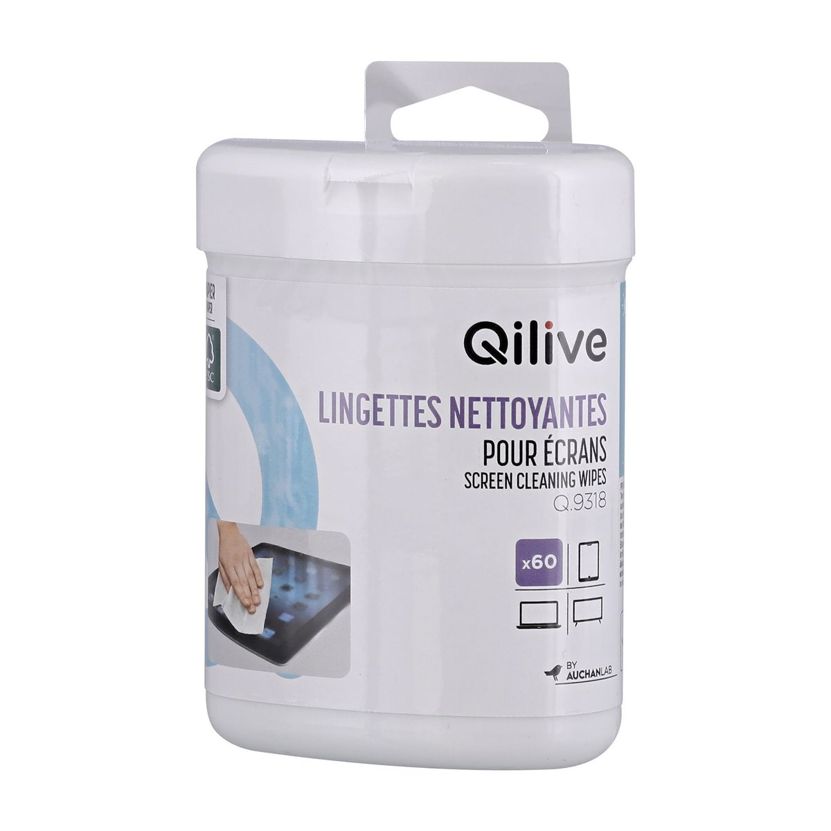 QILIVE Lingettes pour écran x60