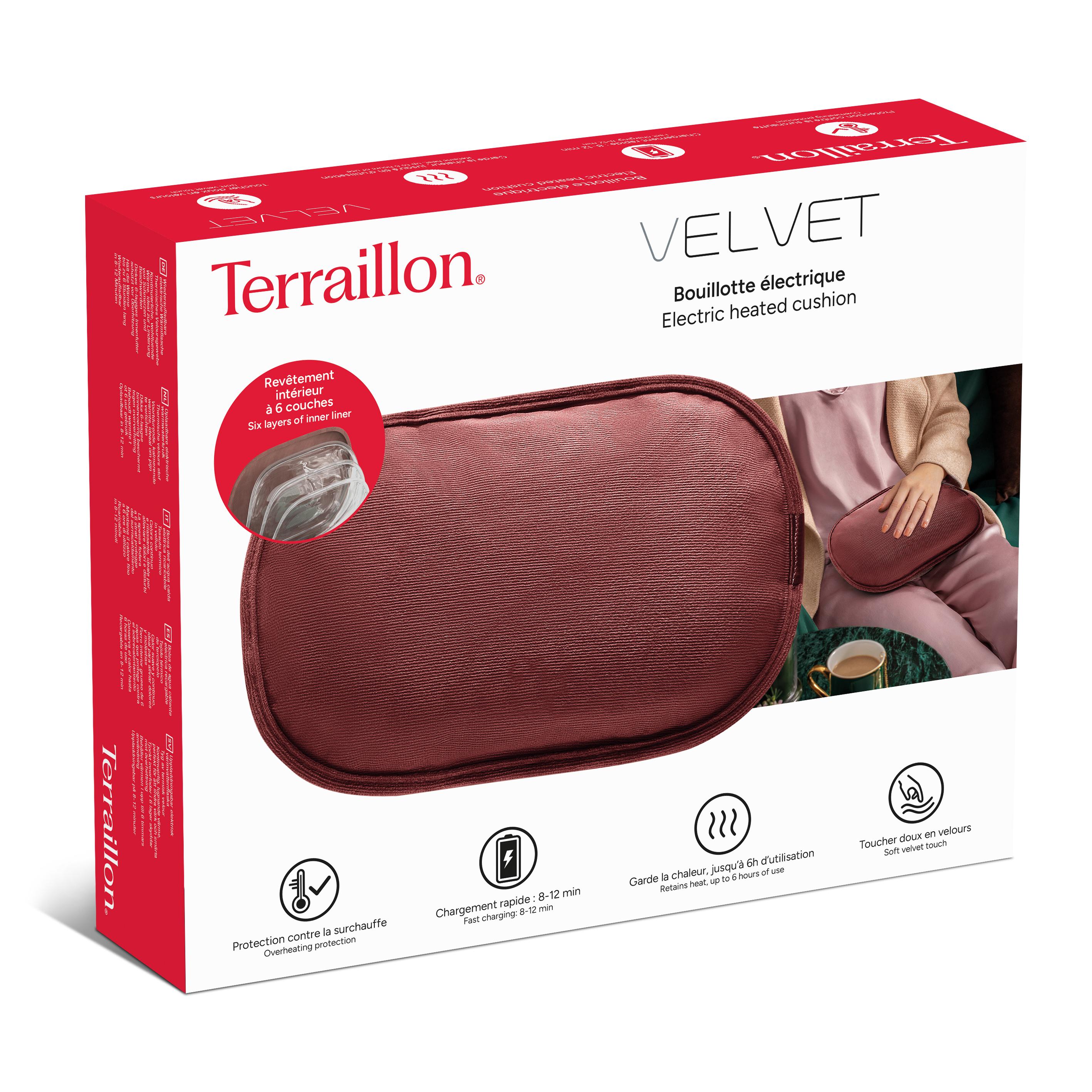 Voir la diapositive 2 : TERRAILLON Bouillotte électrique VELVET - Rose