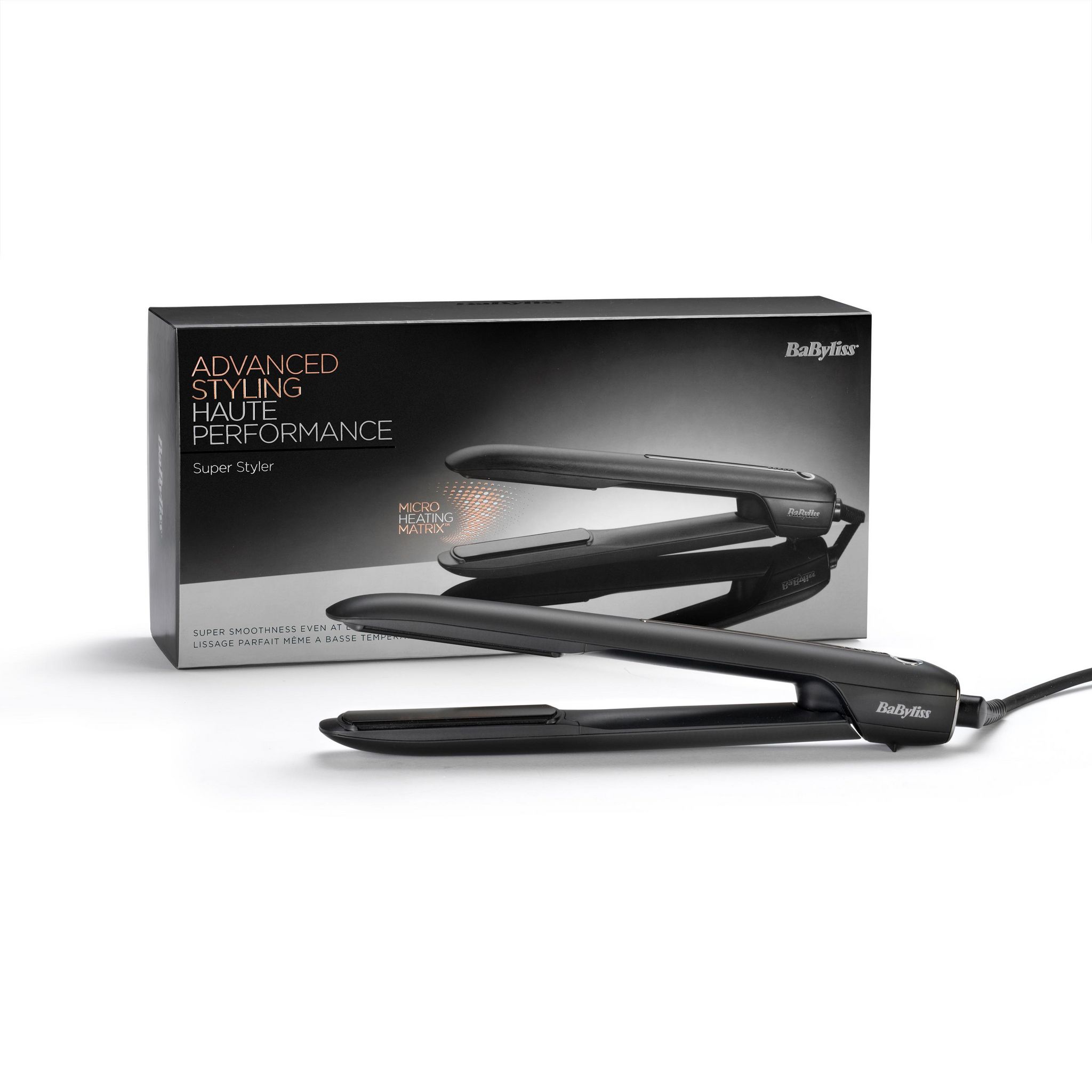 Voir la diapositive 3 : BABYLISS Lisseur professionnel ST485E - Noir