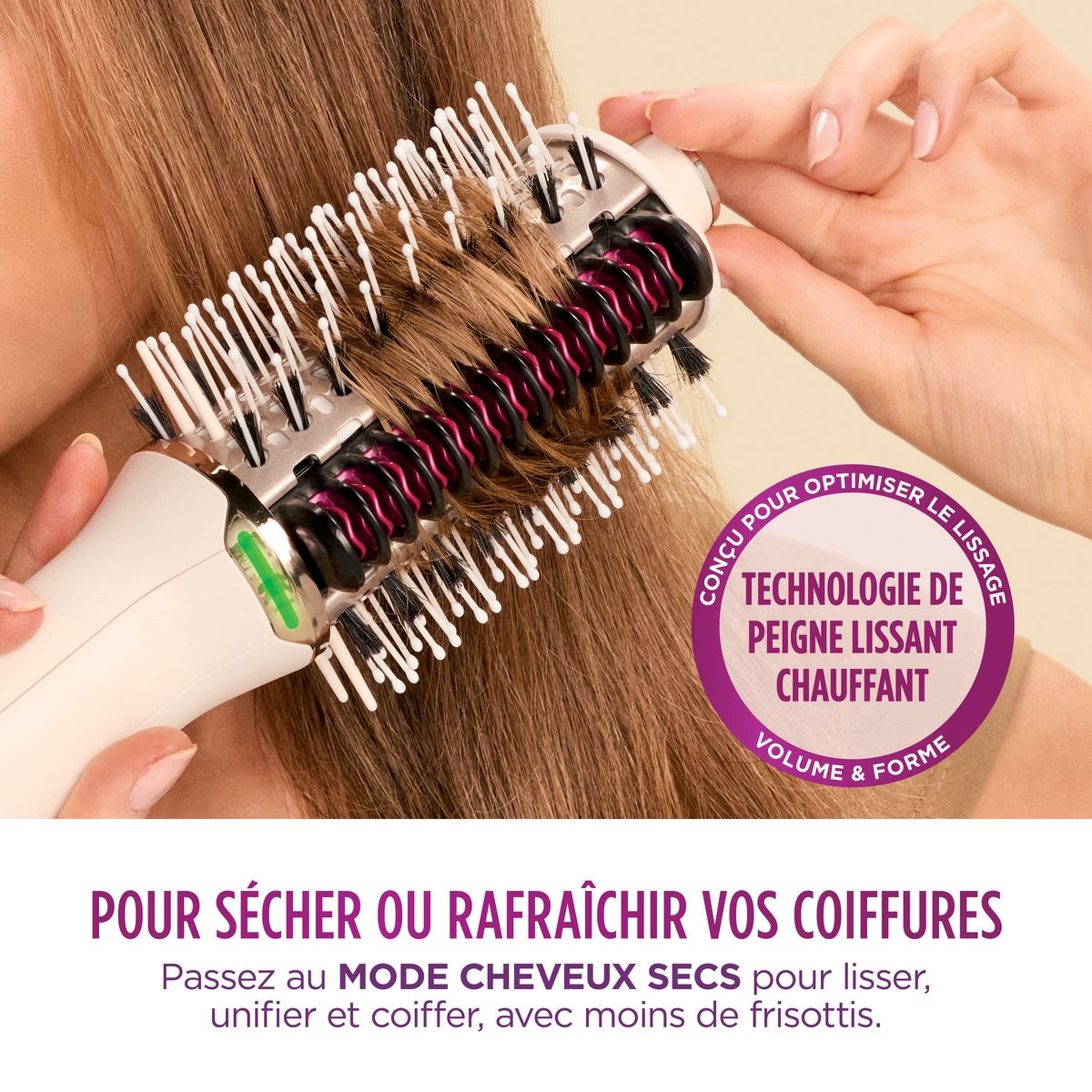 SHARK Brosse chauffante HT202EU - Blanc