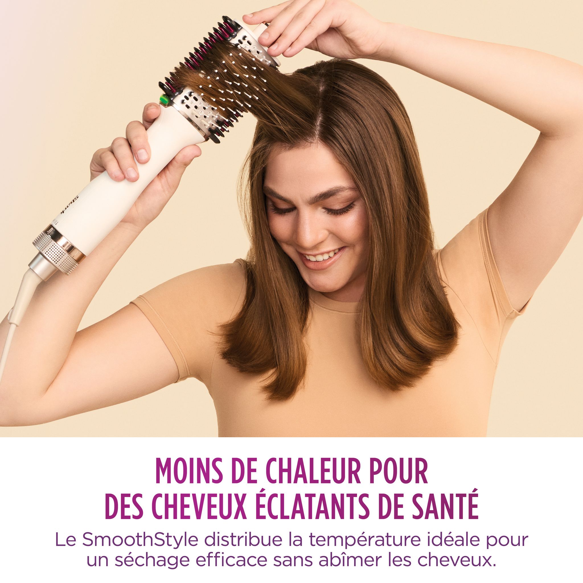 Voir la diapositive 6 : SHARK Brosse chauffante HT202EU - Blanc