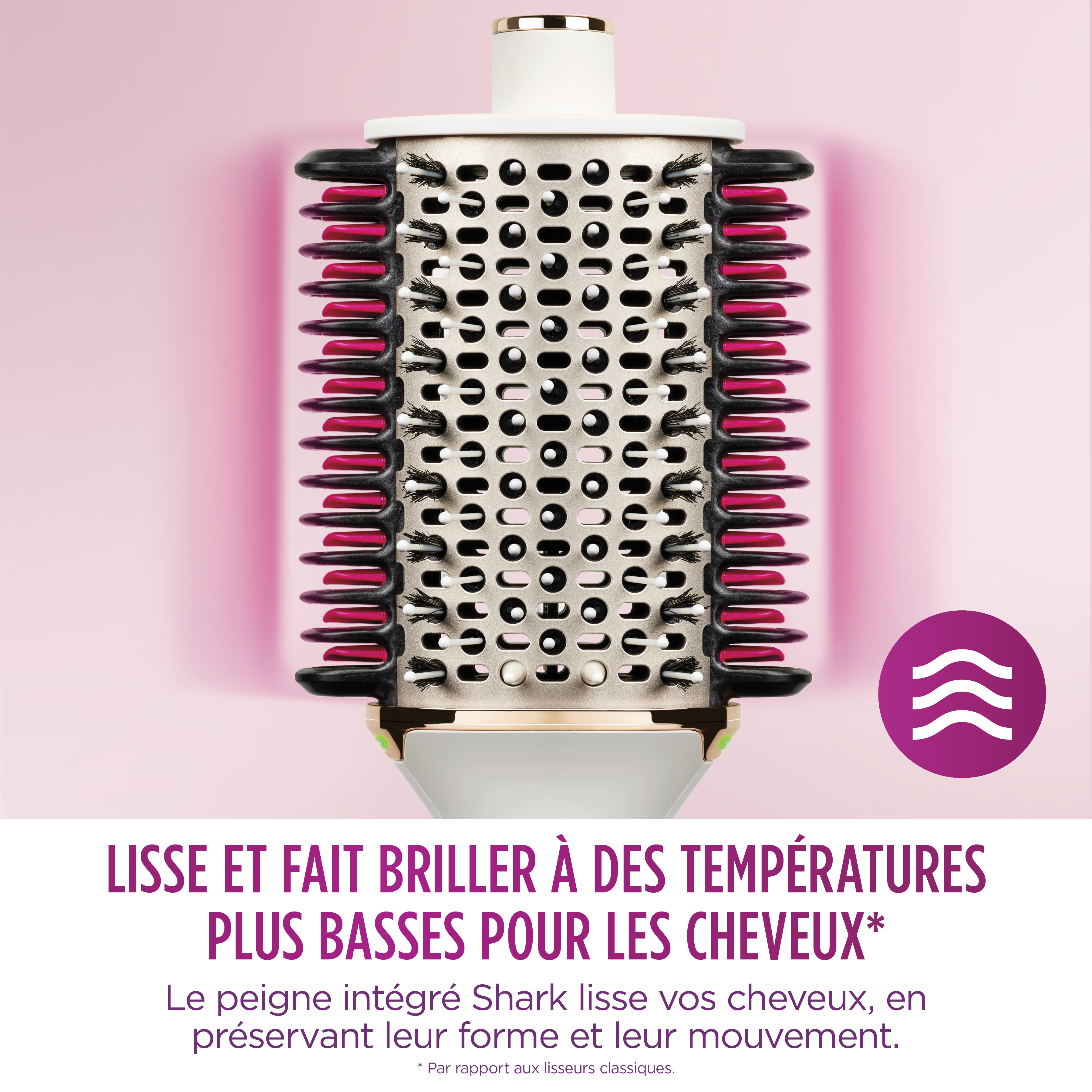 Voir la diapositive 7 : SHARK Brosse chauffante HT202EU - Blanc