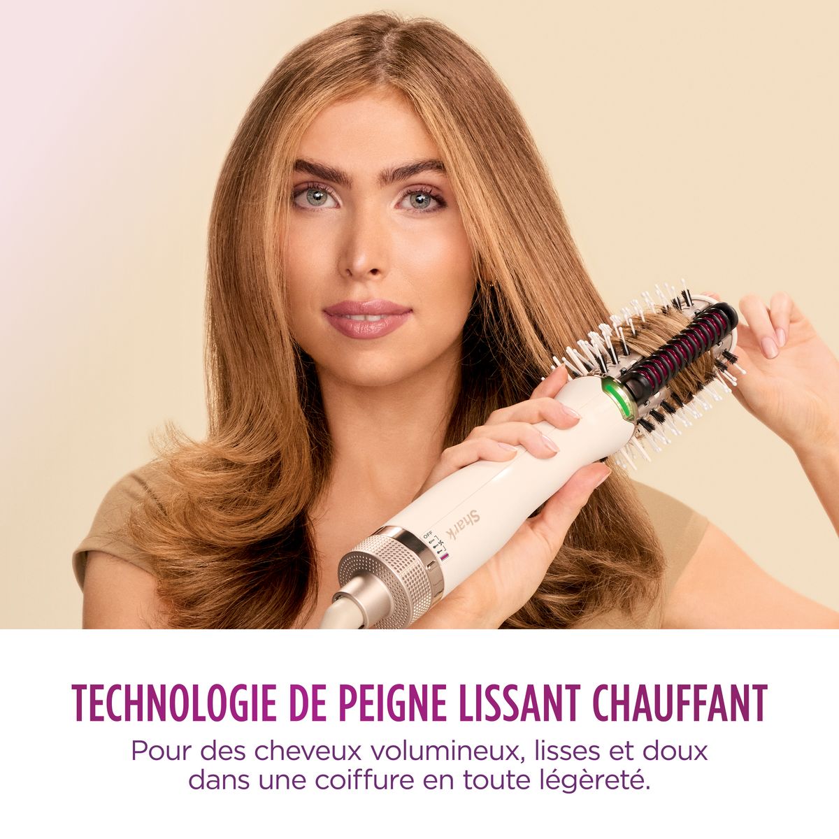 SHARK Brosse chauffante HT202EU - Blanc