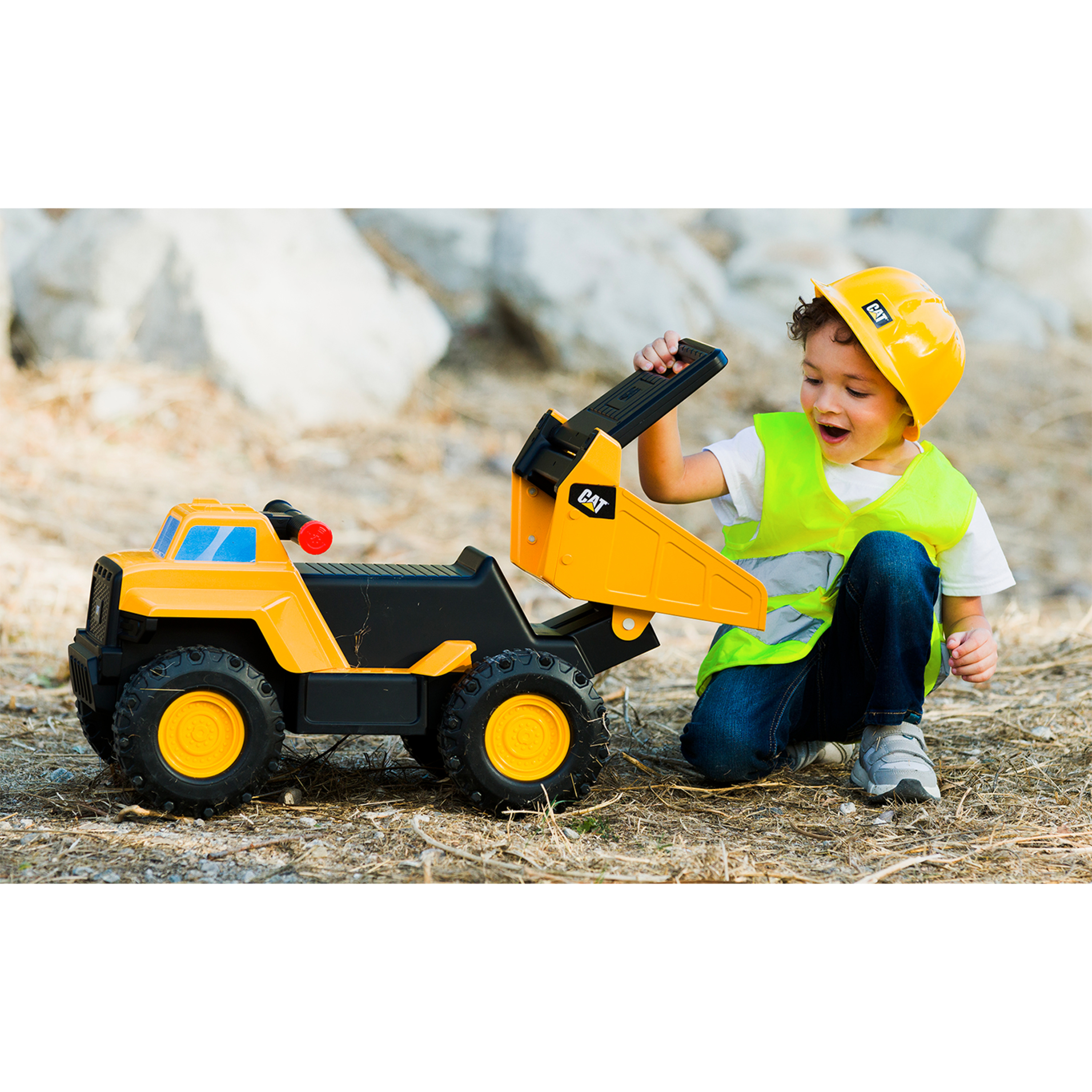 Voir la diapositive 4 : FUNRISE Véhicule Trotteur transformable Camion Benne CAT