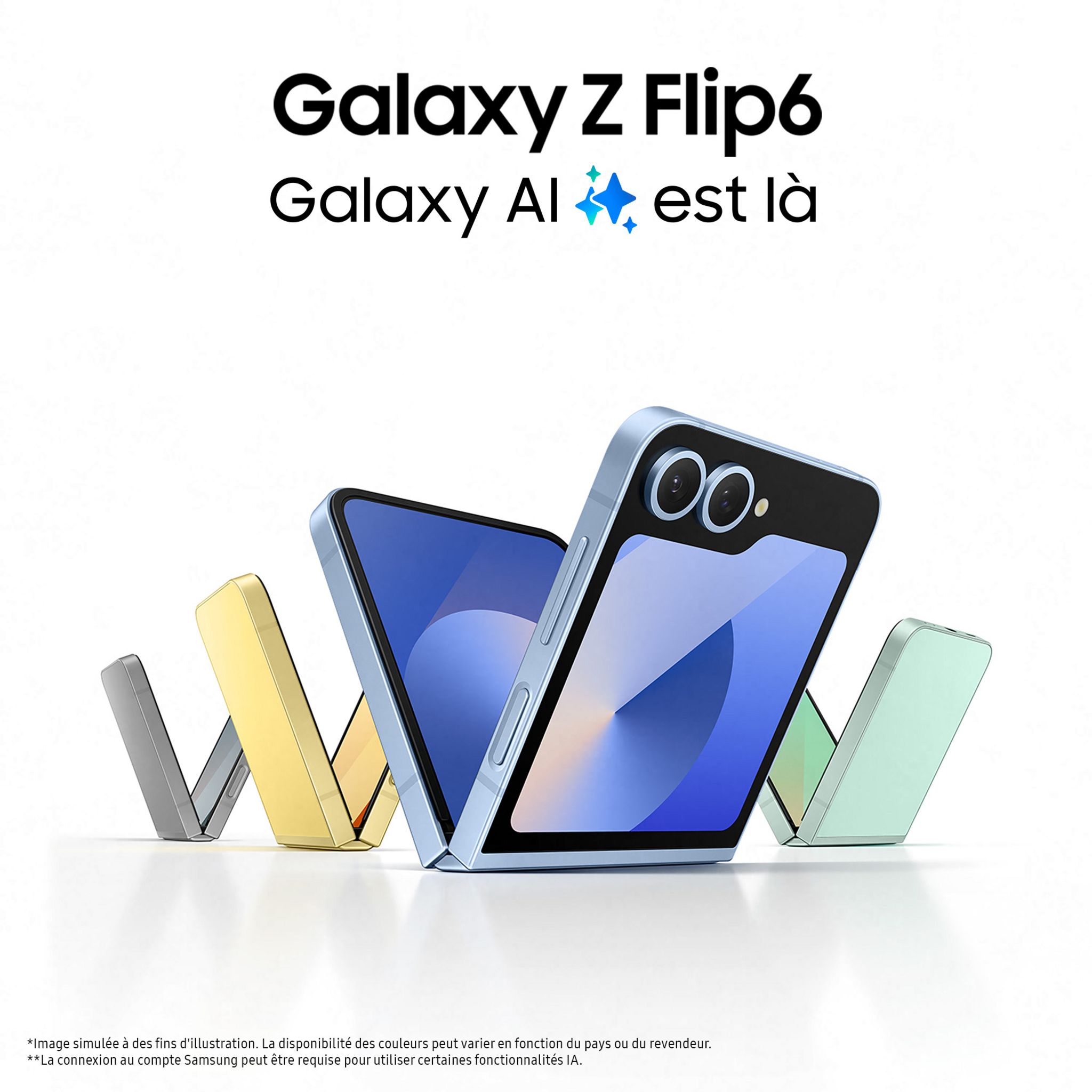 Voir la diapositive 3 : SAMSUNG Galaxy Z Flip6 256Go - Bleu