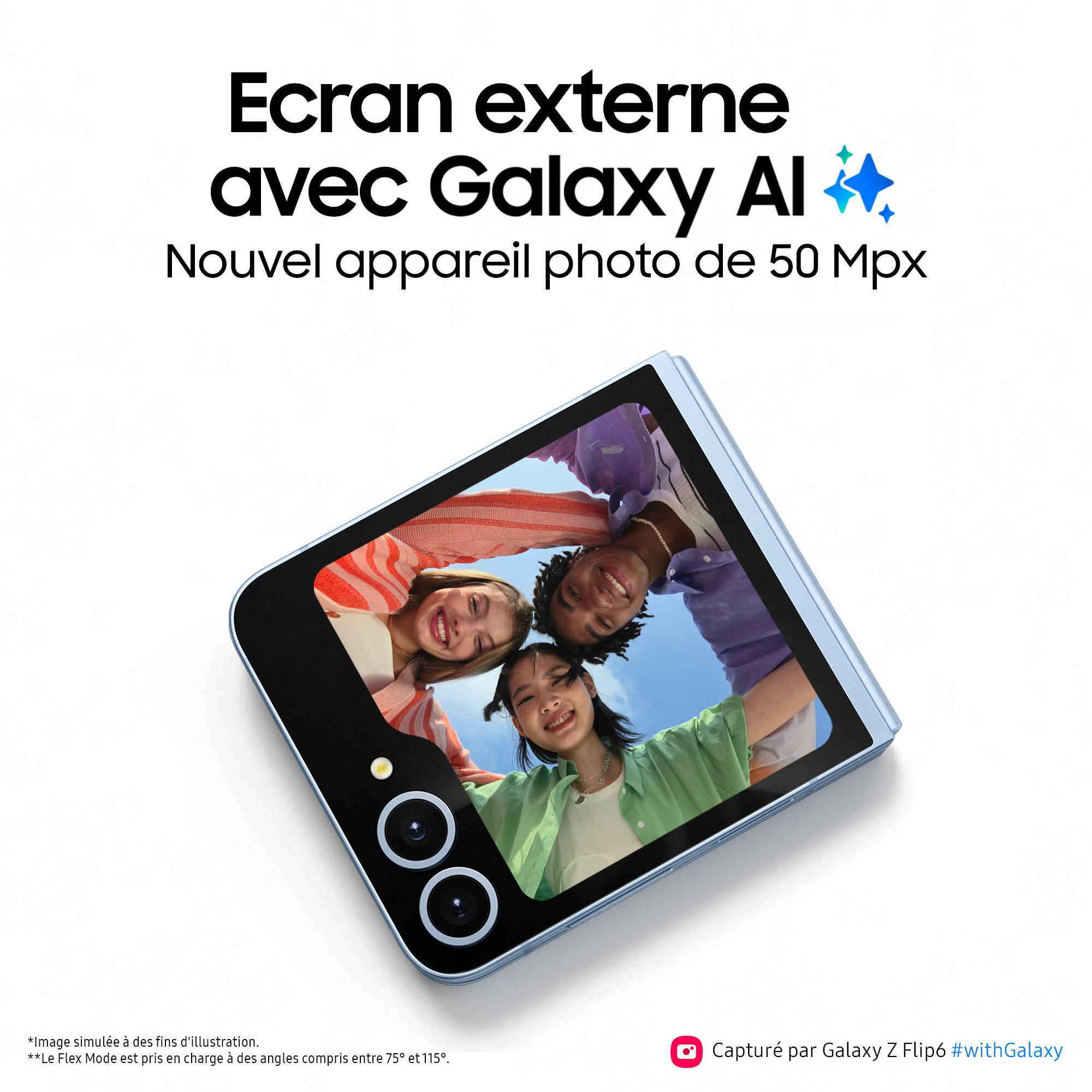 Voir la diapositive 4 : SAMSUNG Galaxy Z Flip6 512Go - Bleu