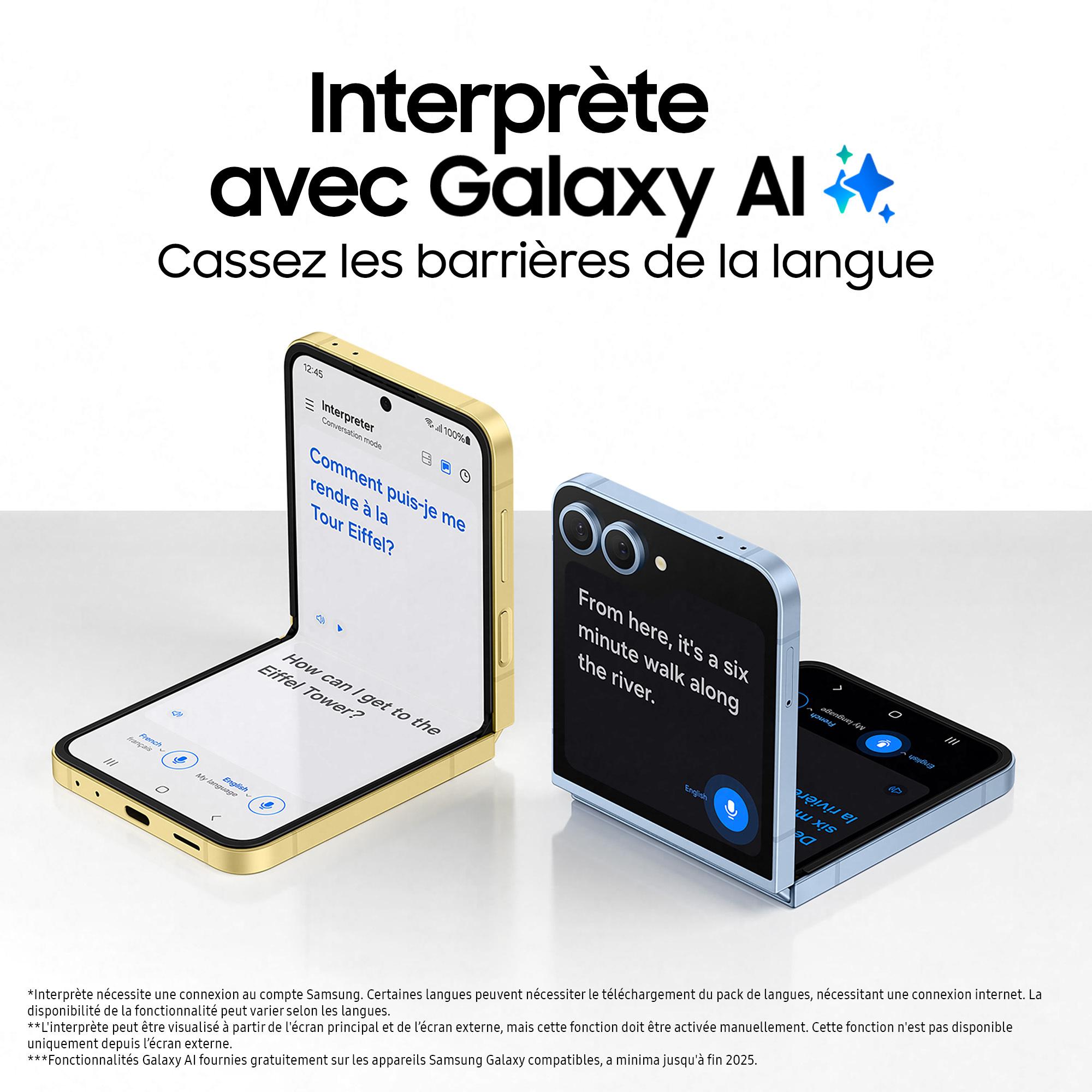 Voir la diapositive 5 : SAMSUNG Galaxy Z Flip6 512Go - Bleu