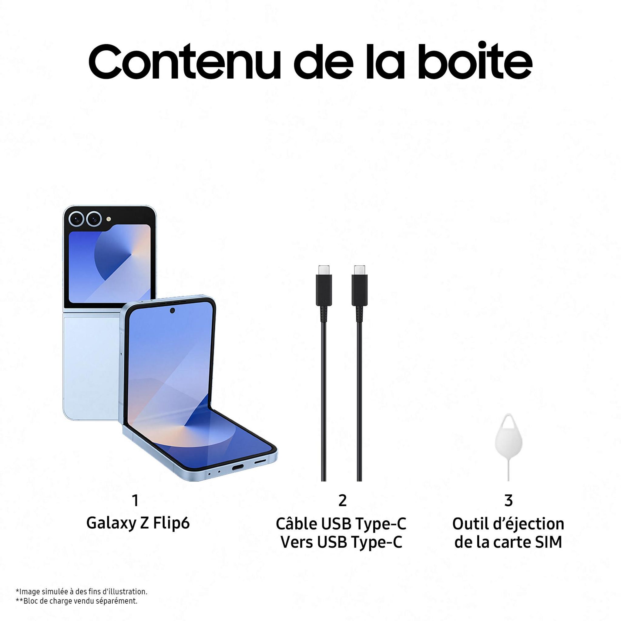 Voir la diapositive 9 : SAMSUNG Galaxy Z Flip6 512Go - Bleu