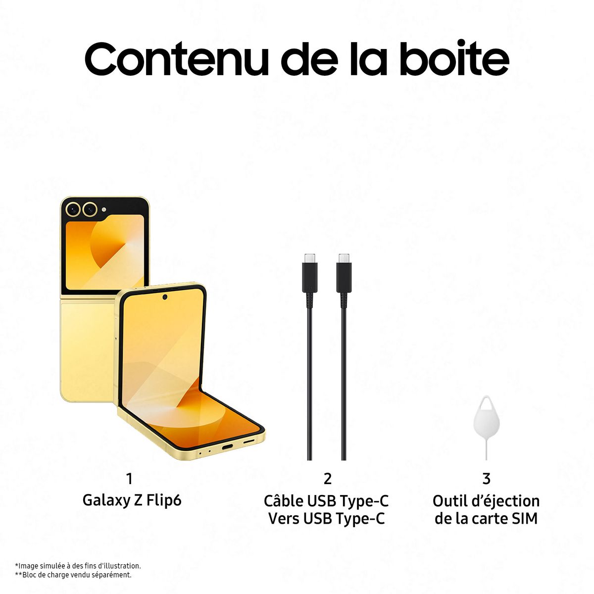 SAMSUNG Galaxy Z Flip6 512Go - Jaune