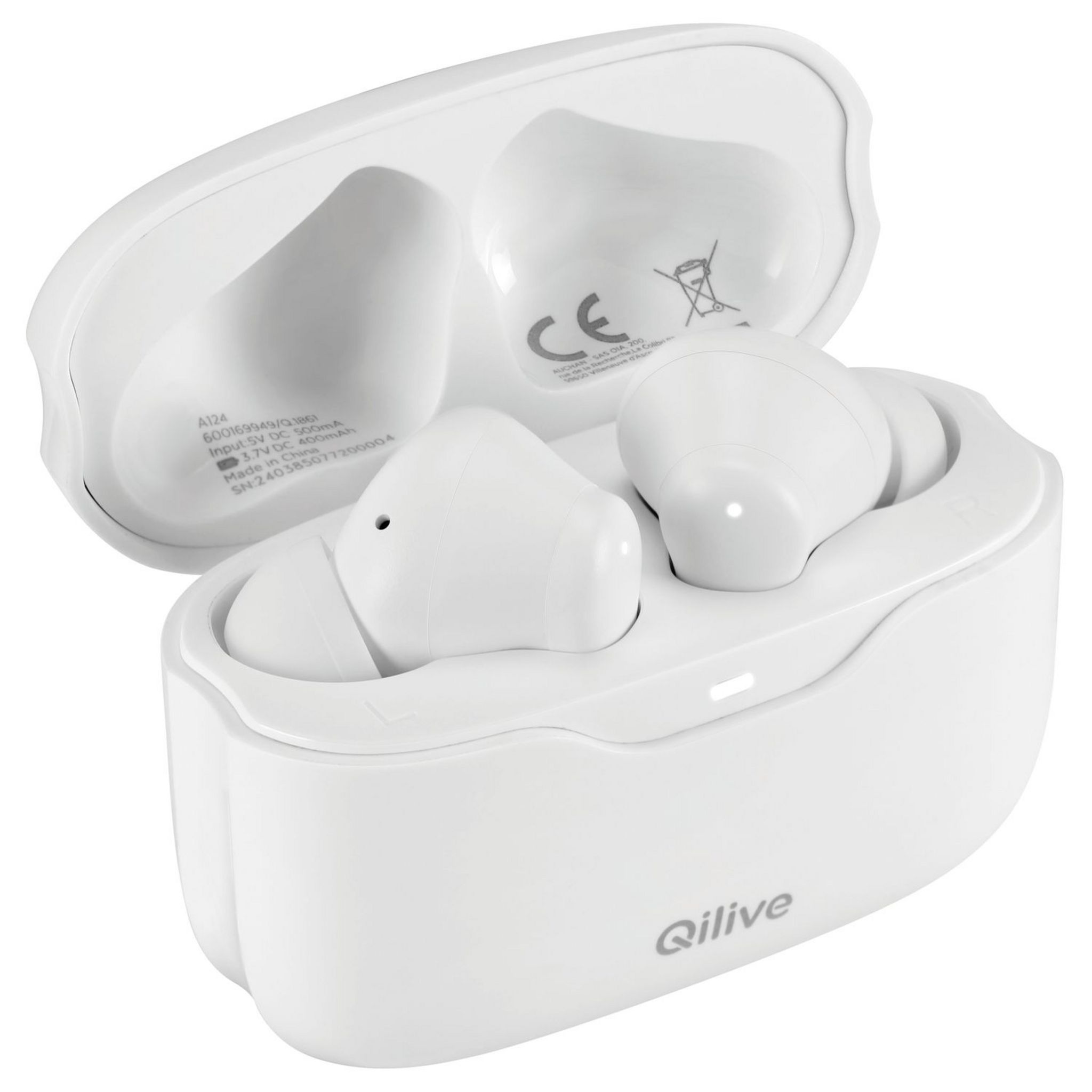 Voir la diapositive 4 : QILIVE Écouteurs TWS ANC Q1861 - Blanc