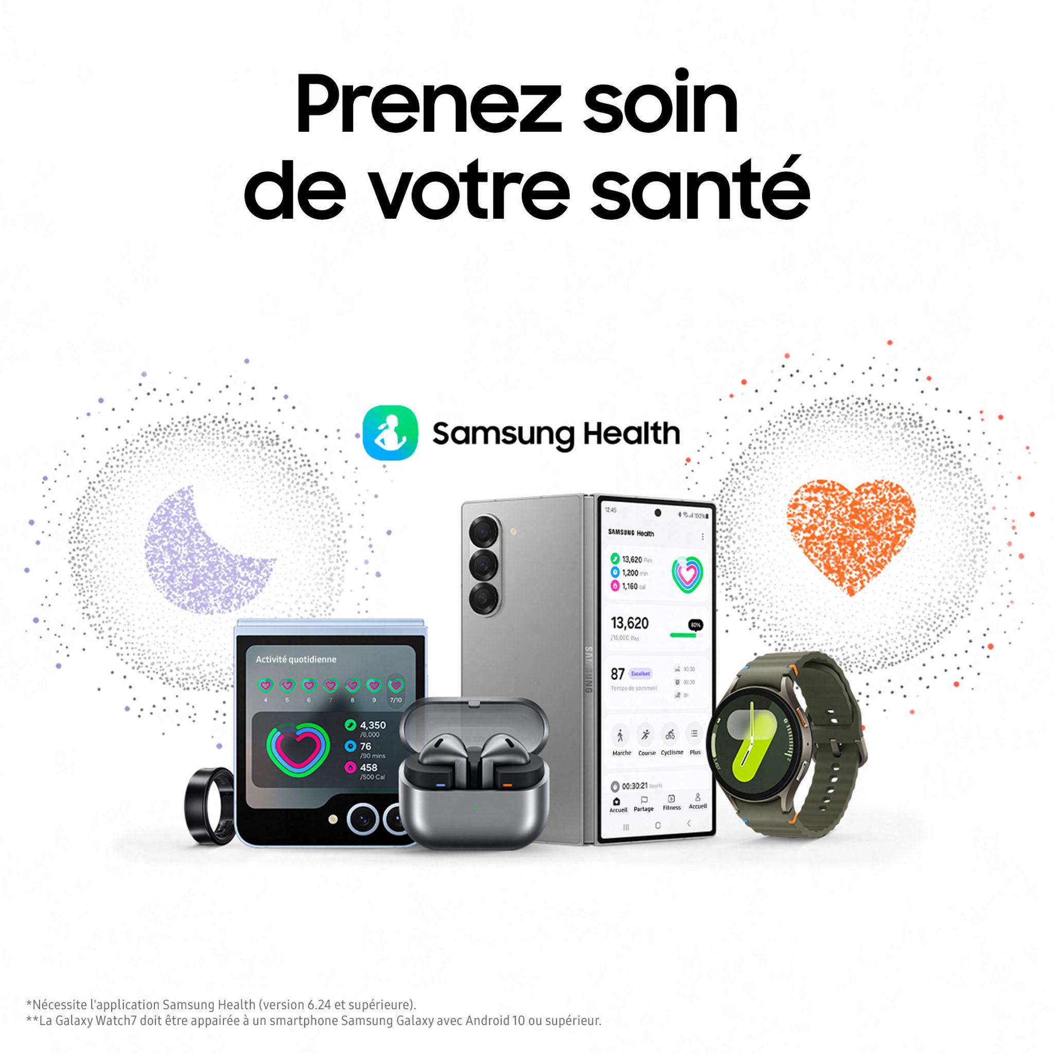 Voir la diapositive 9 : SAMSUNG Montre connectée Galaxy Watch 7 Bluetooth 40mm - Kaki