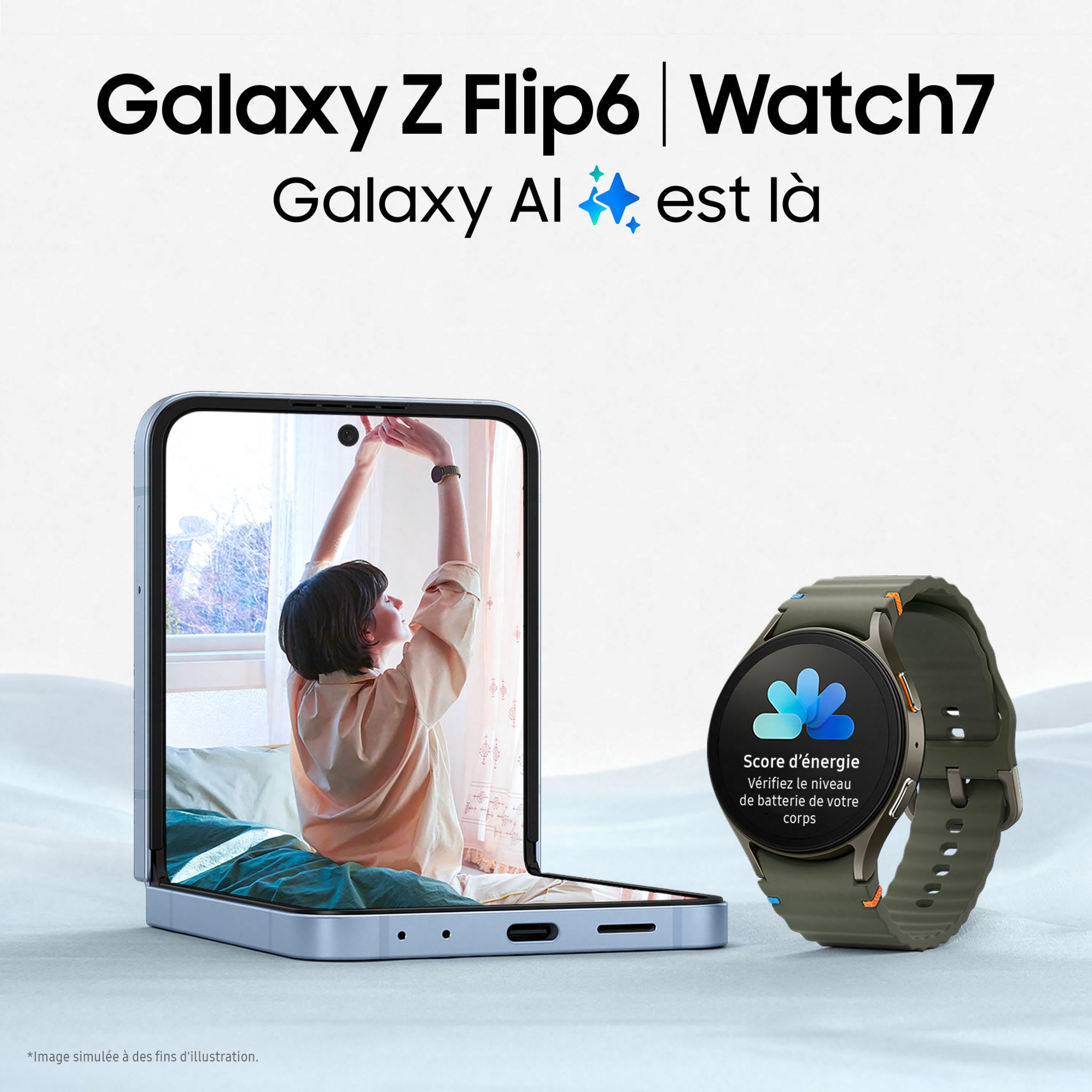 Voir la diapositive 8 : SAMSUNG Montre connectée Galaxy Watch 7 Bluetooth 44mm - Kaki