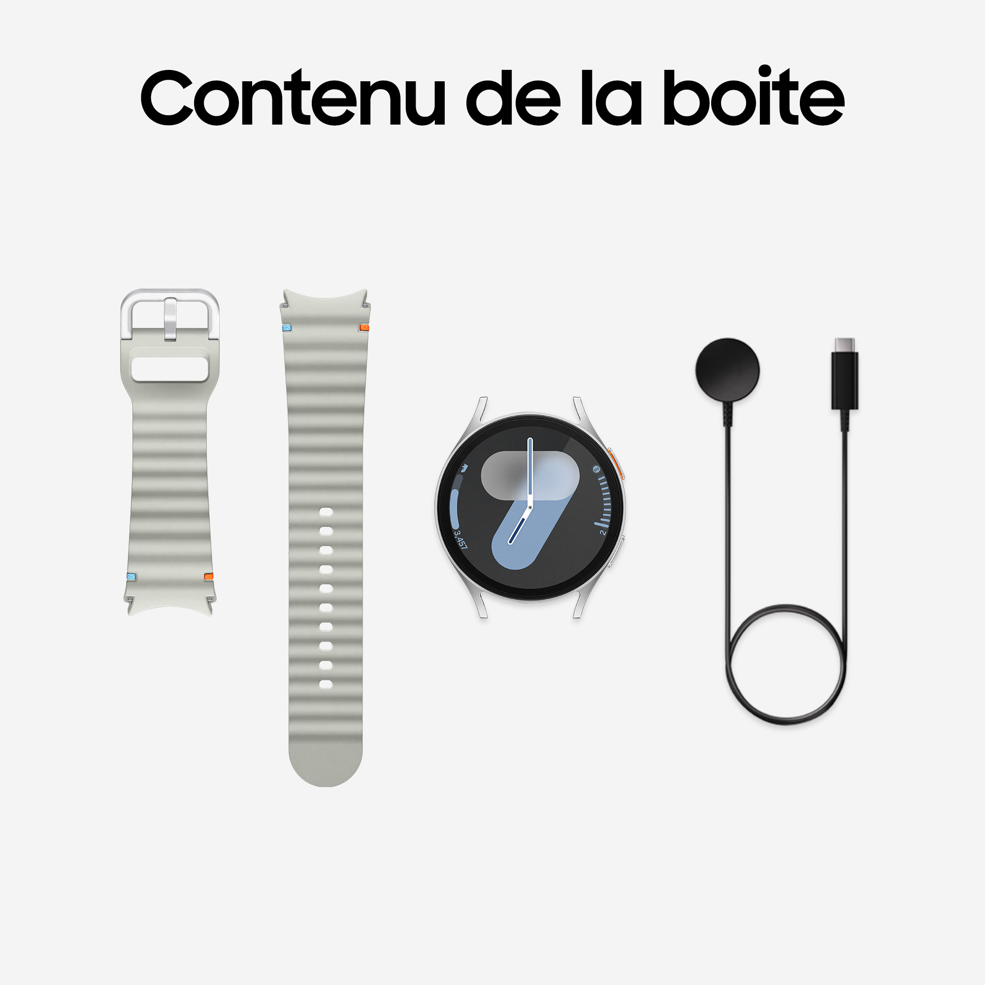 Voir la diapositive 12 : SAMSUNG Montre connectée Galaxy Watch 7 Bluetooth 44mm - Silver