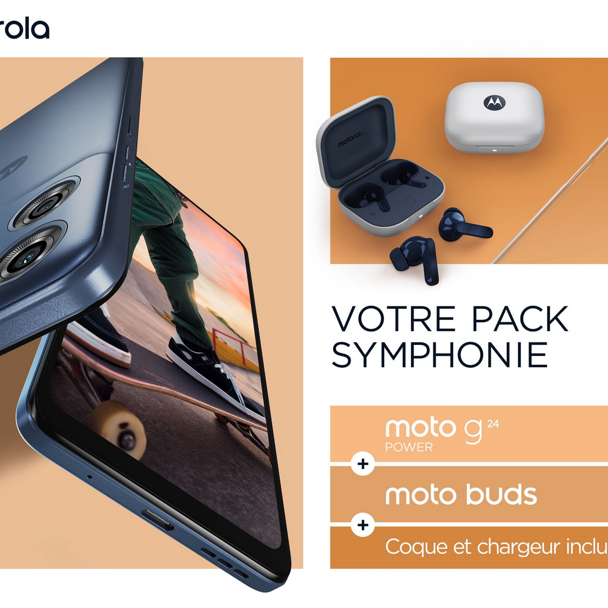 Voir la diapositive 15 : MOTOROLA Pack G24 Power+Buds