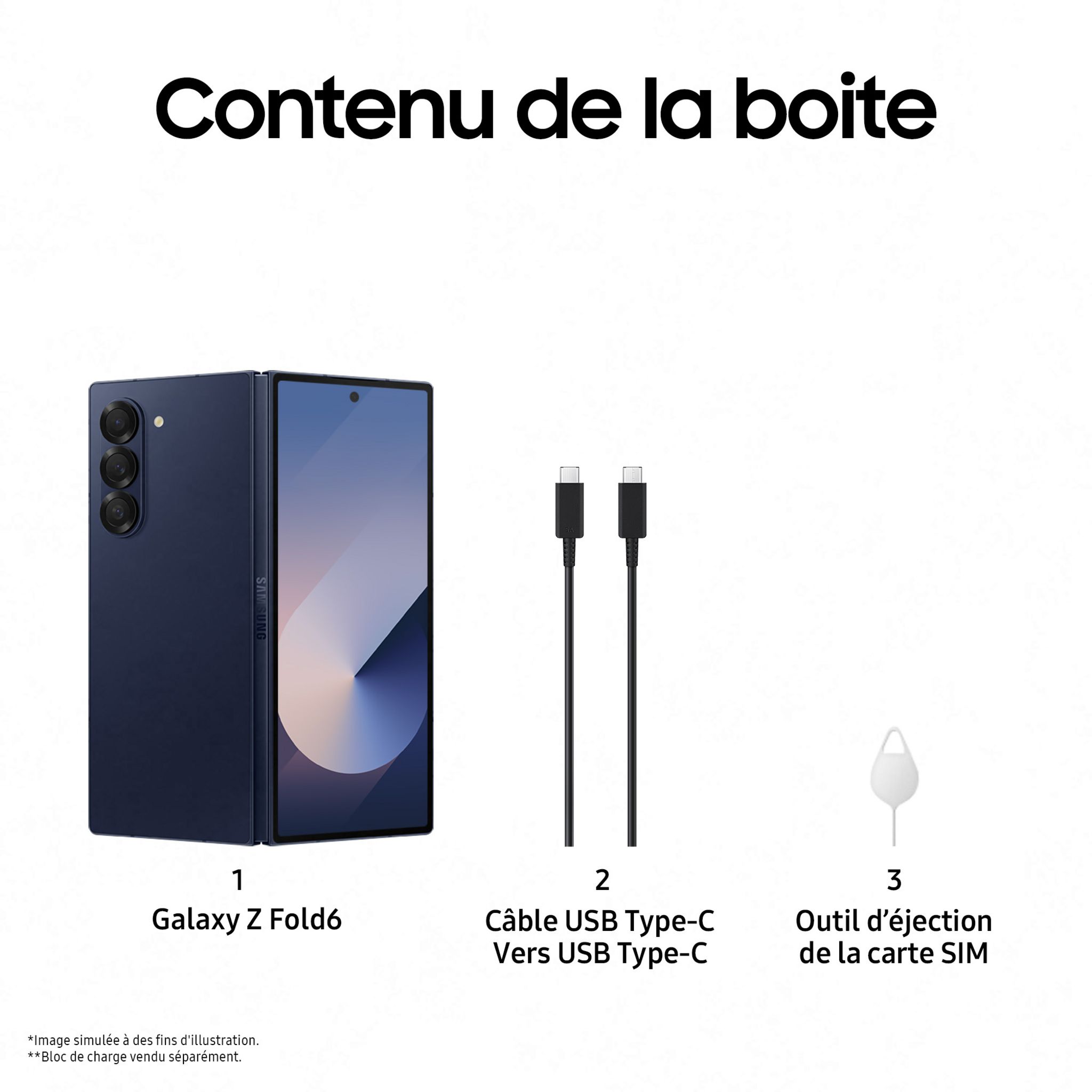 Voir la diapositive 9 : SAMSUNG Galaxy Z Fold6 256Go - Bleu