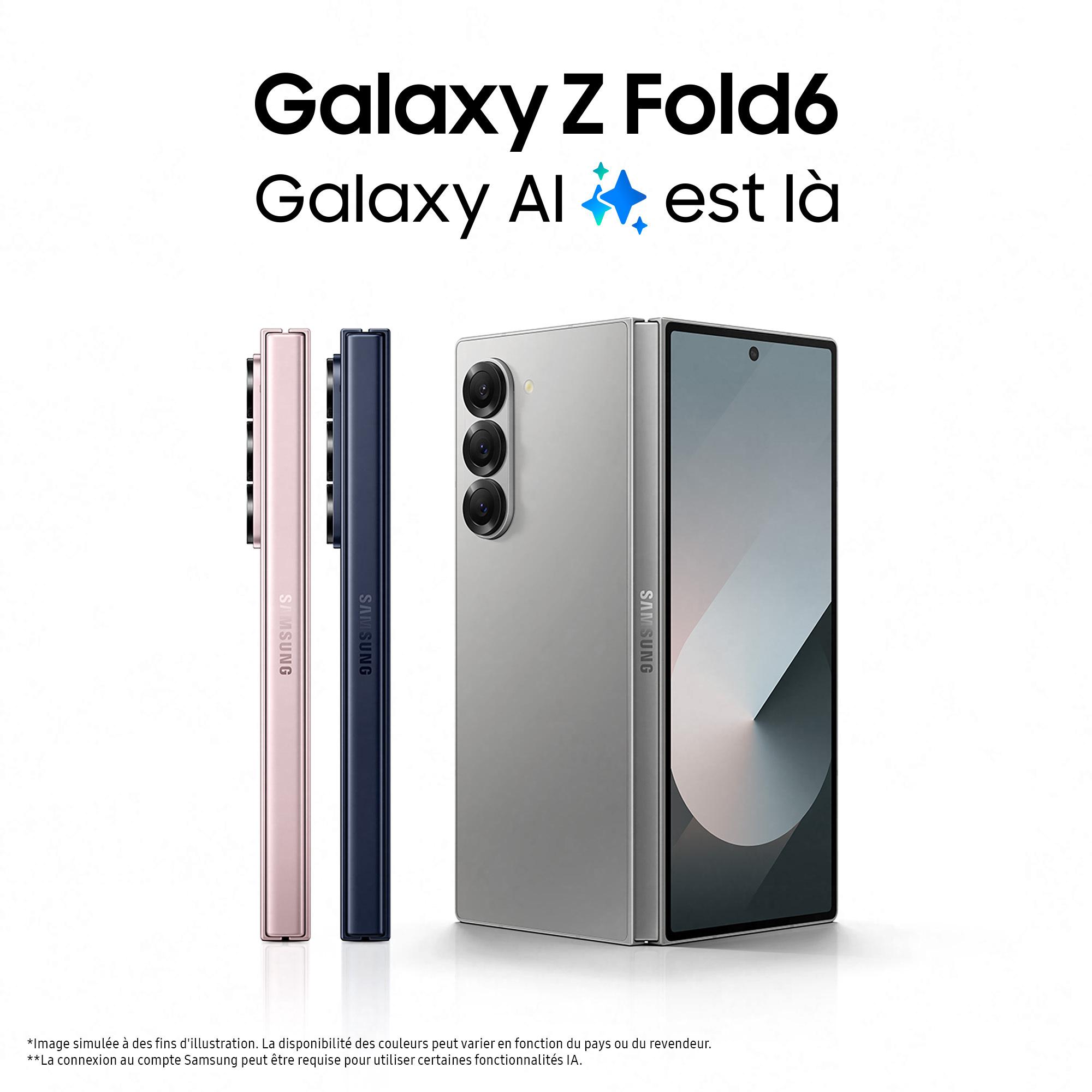 Voir la diapositive 3 : SAMSUNG Galaxy Z Fold6 512Go - Rose