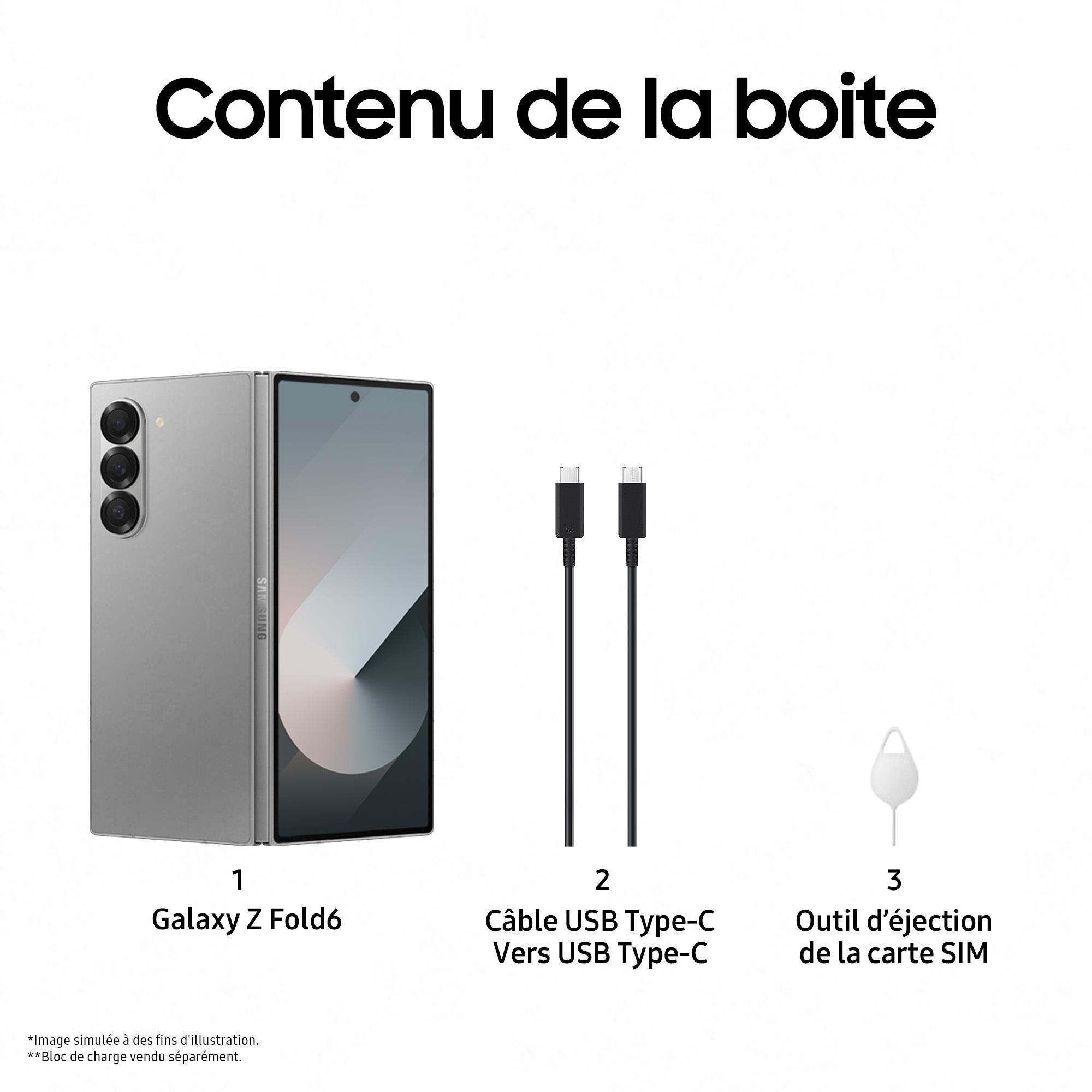 Voir la diapositive 9 : SAMSUNG Galaxy Z Fold6 256Go - Gris