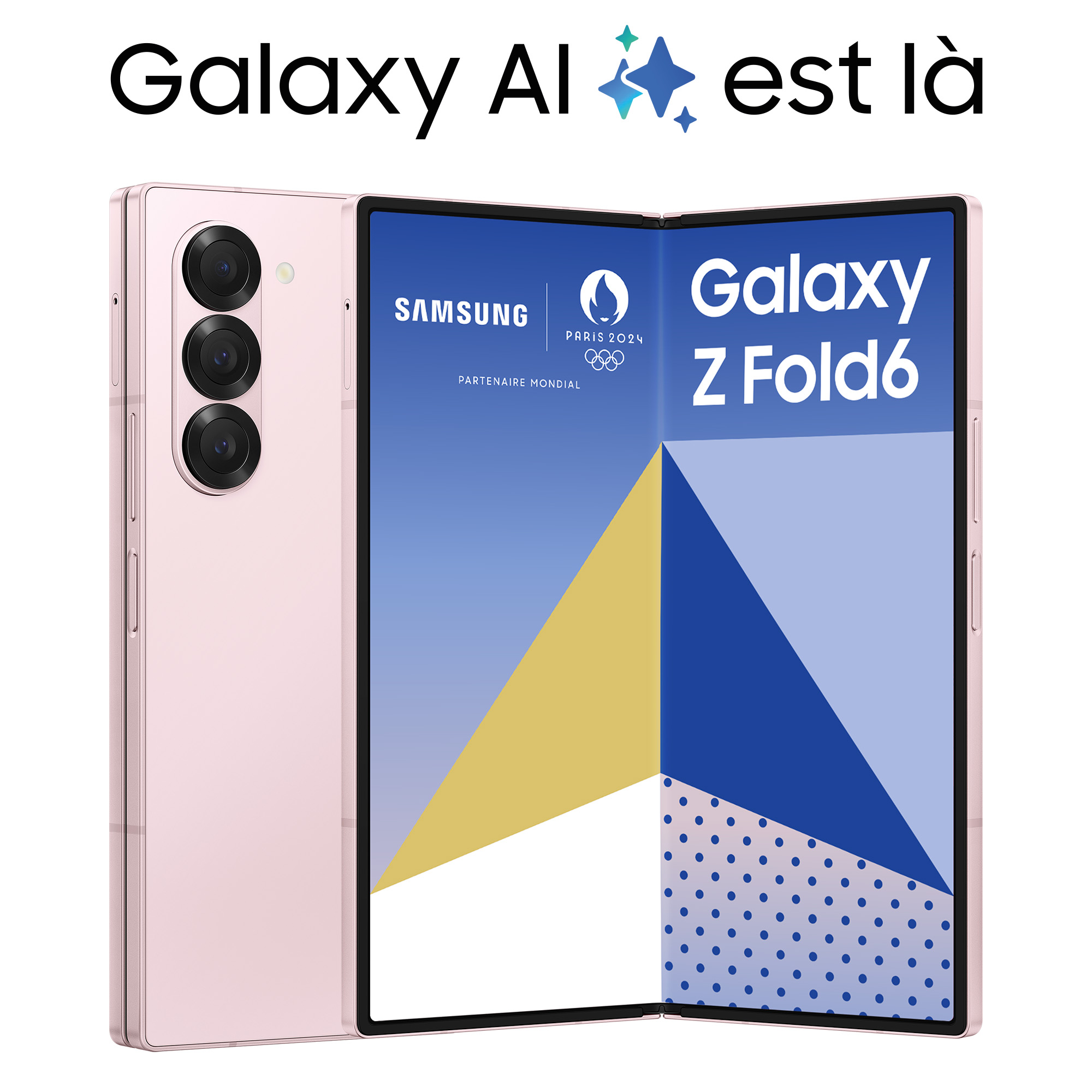 Voir la diapositive 2 : SAMSUNG Galaxy Z Fold6 256Go - Rose