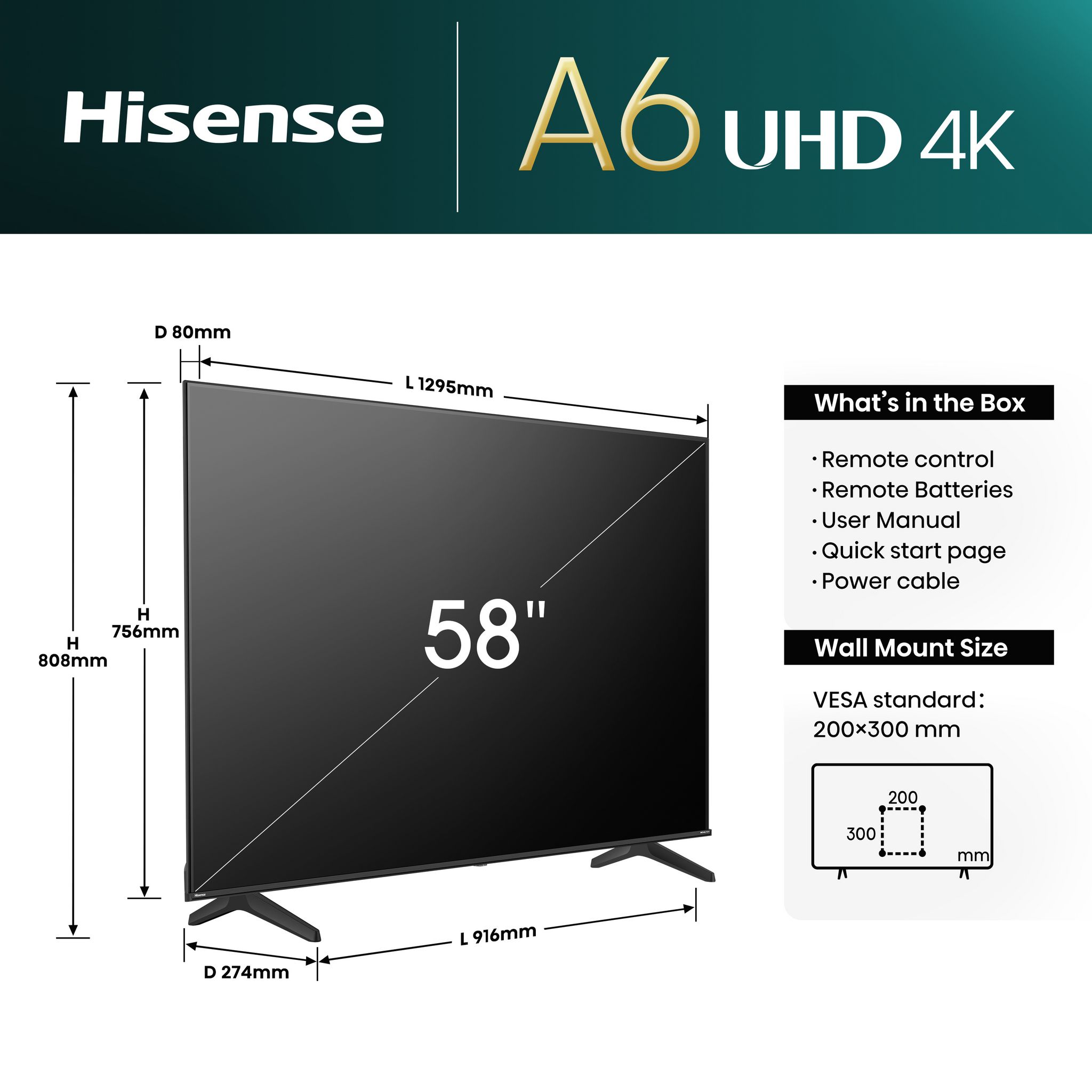 Voir la diapositive 5 : HISENSE TV UHD 4K 58A6N